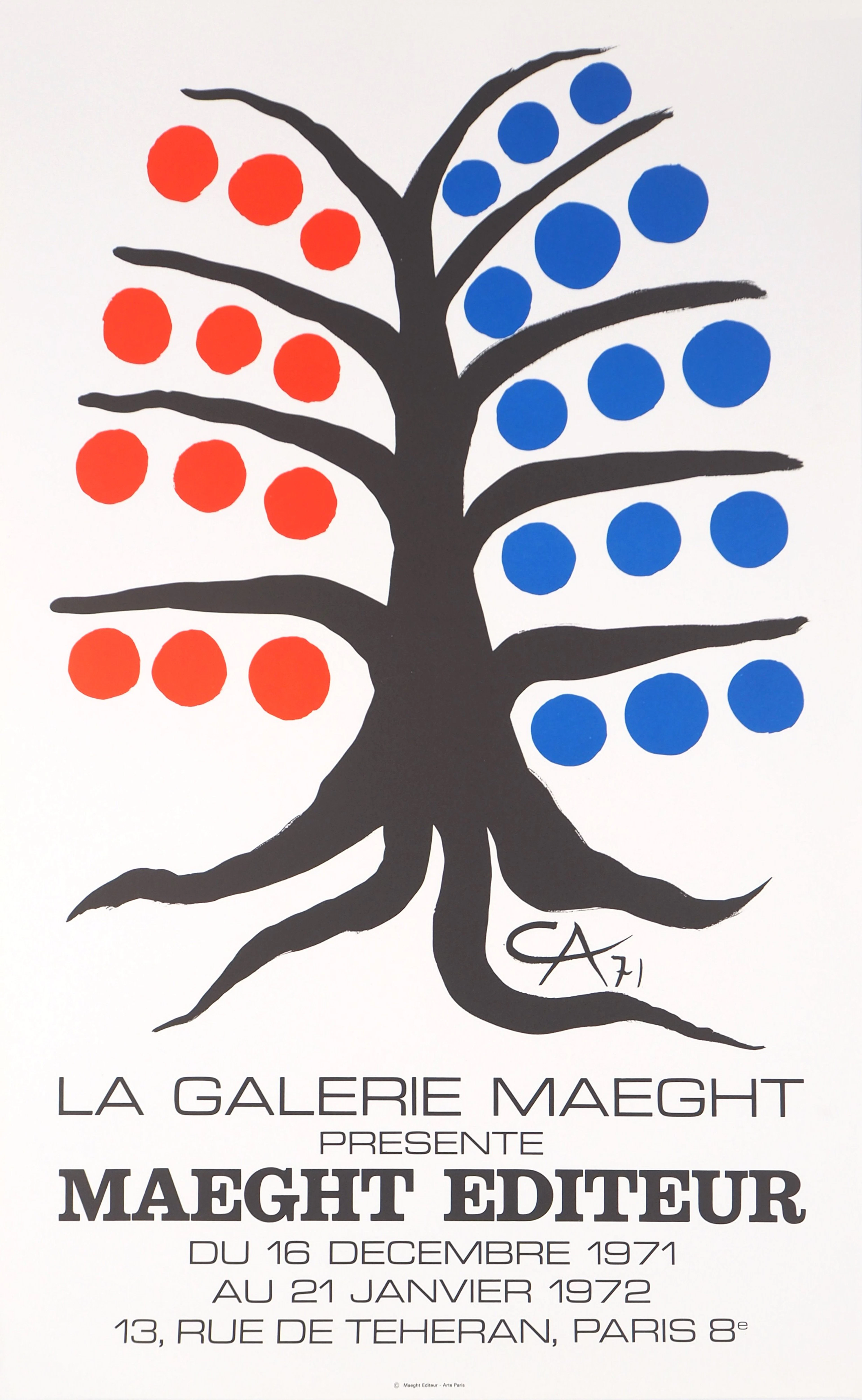 Alexander CALDER : Arbre heureux - Affiche originale signée