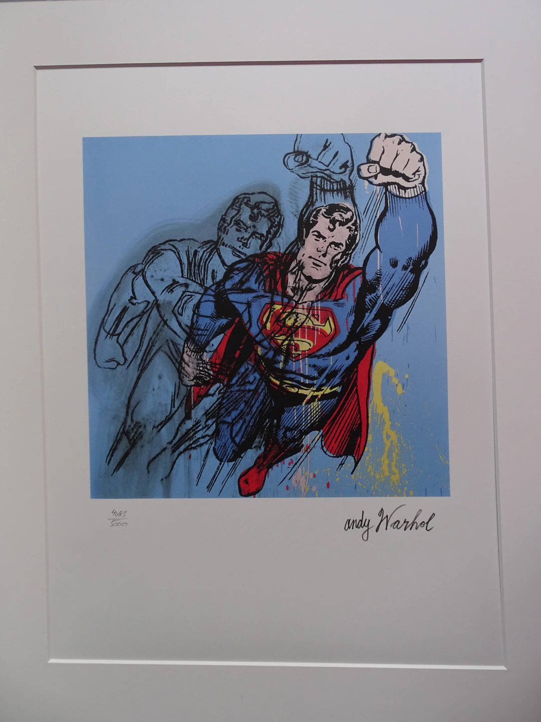 Andy Warhol - Superman - Lithographie signée et numérotée à la main