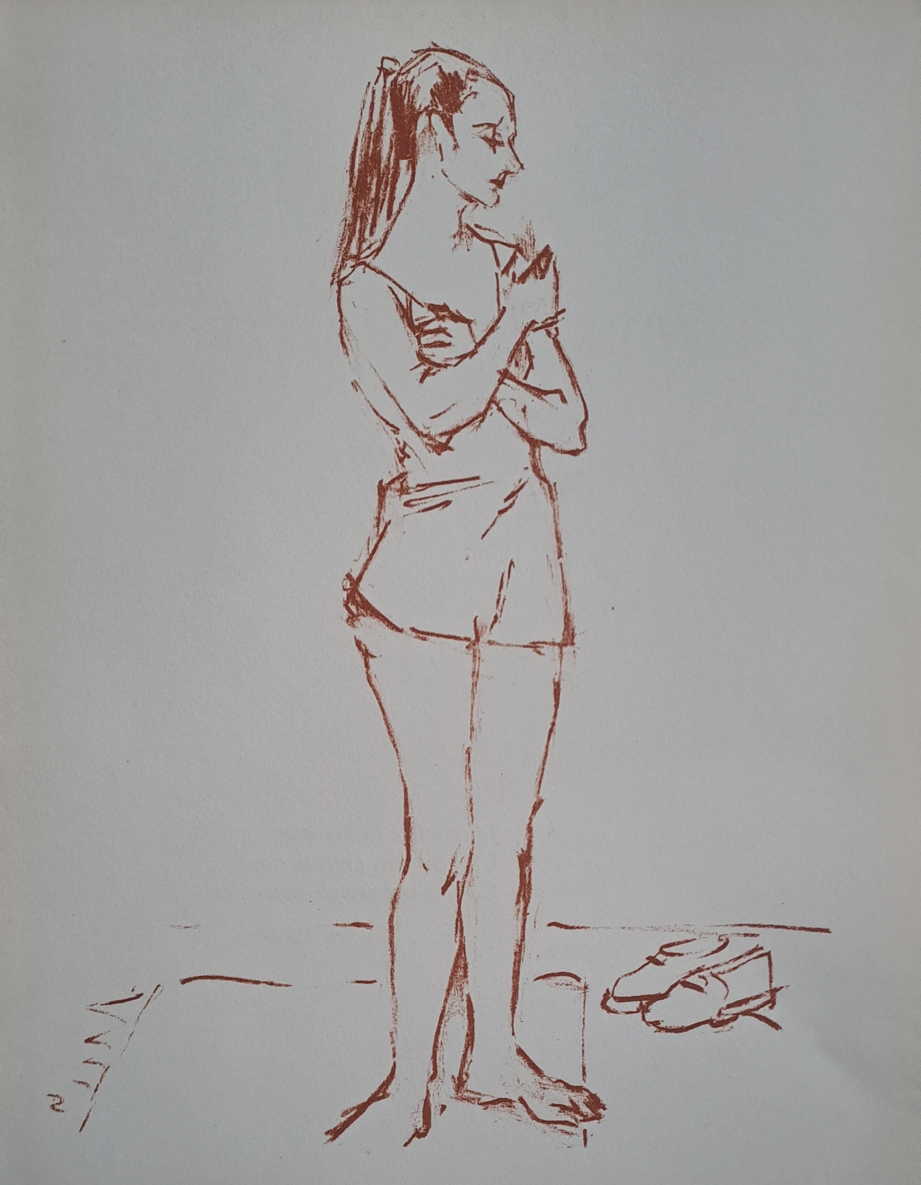 Robert Humblot (d’après) - Le modèle - Lithographie originale
