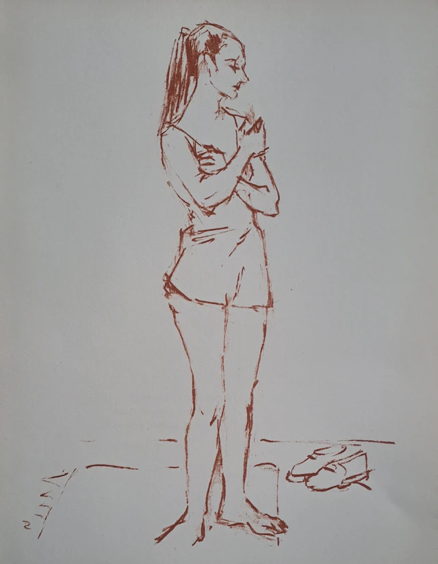 Robert Humblot (d’après) - Le modèle - Lithographie originale