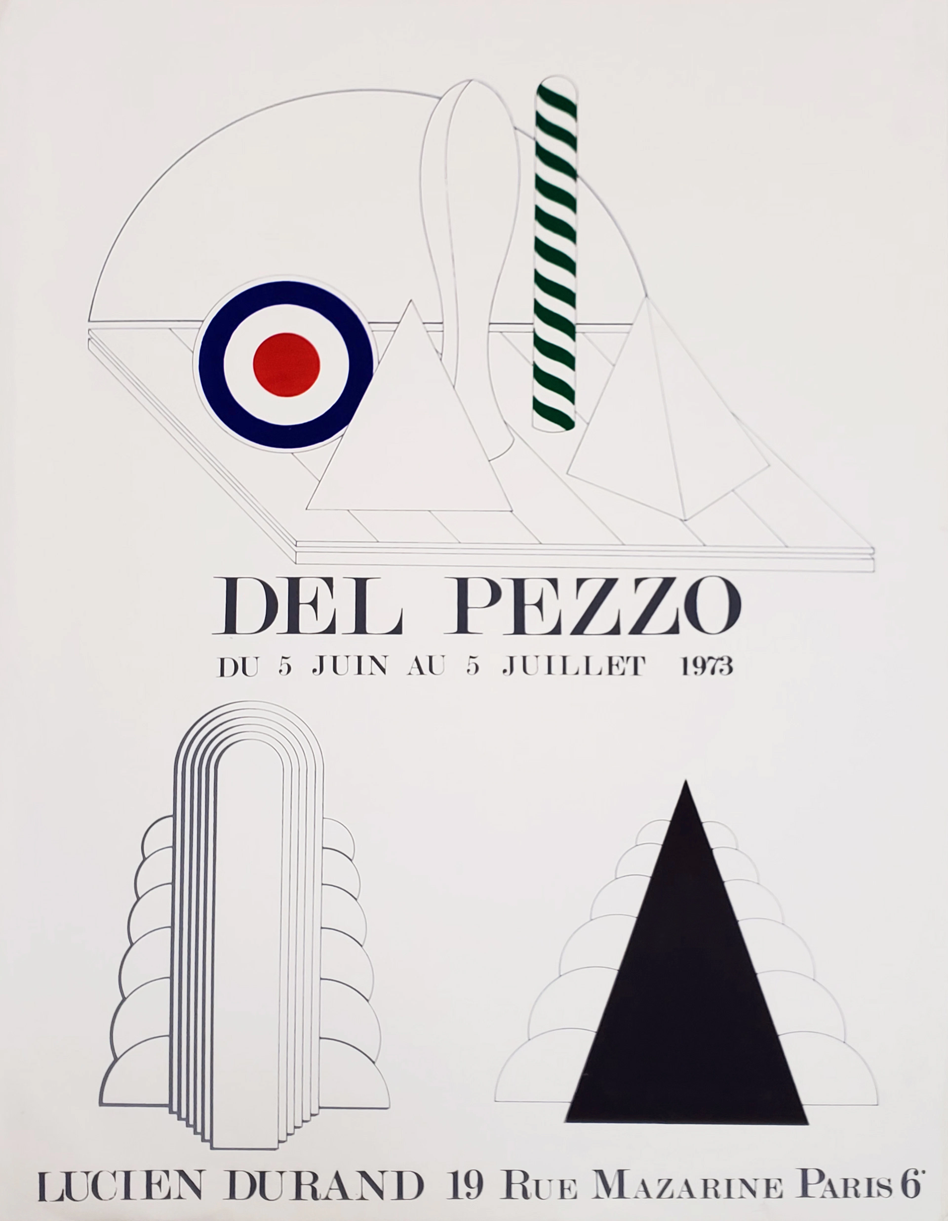 Lucio Del Pezzo, sérigraphie originale, 1973