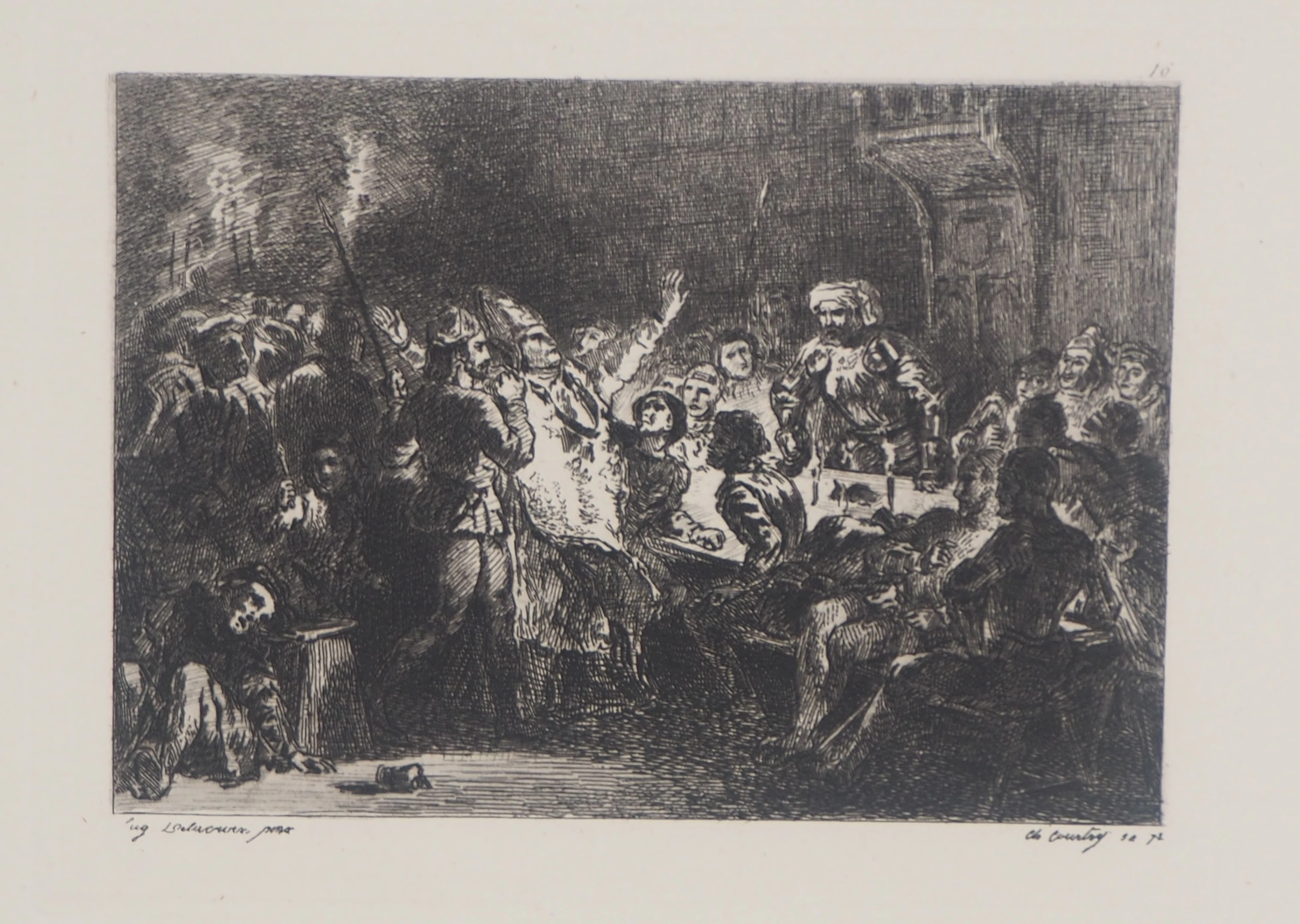 Eugène DELACROIX - L’Evèque de Liège, 1873 - Gravure signée