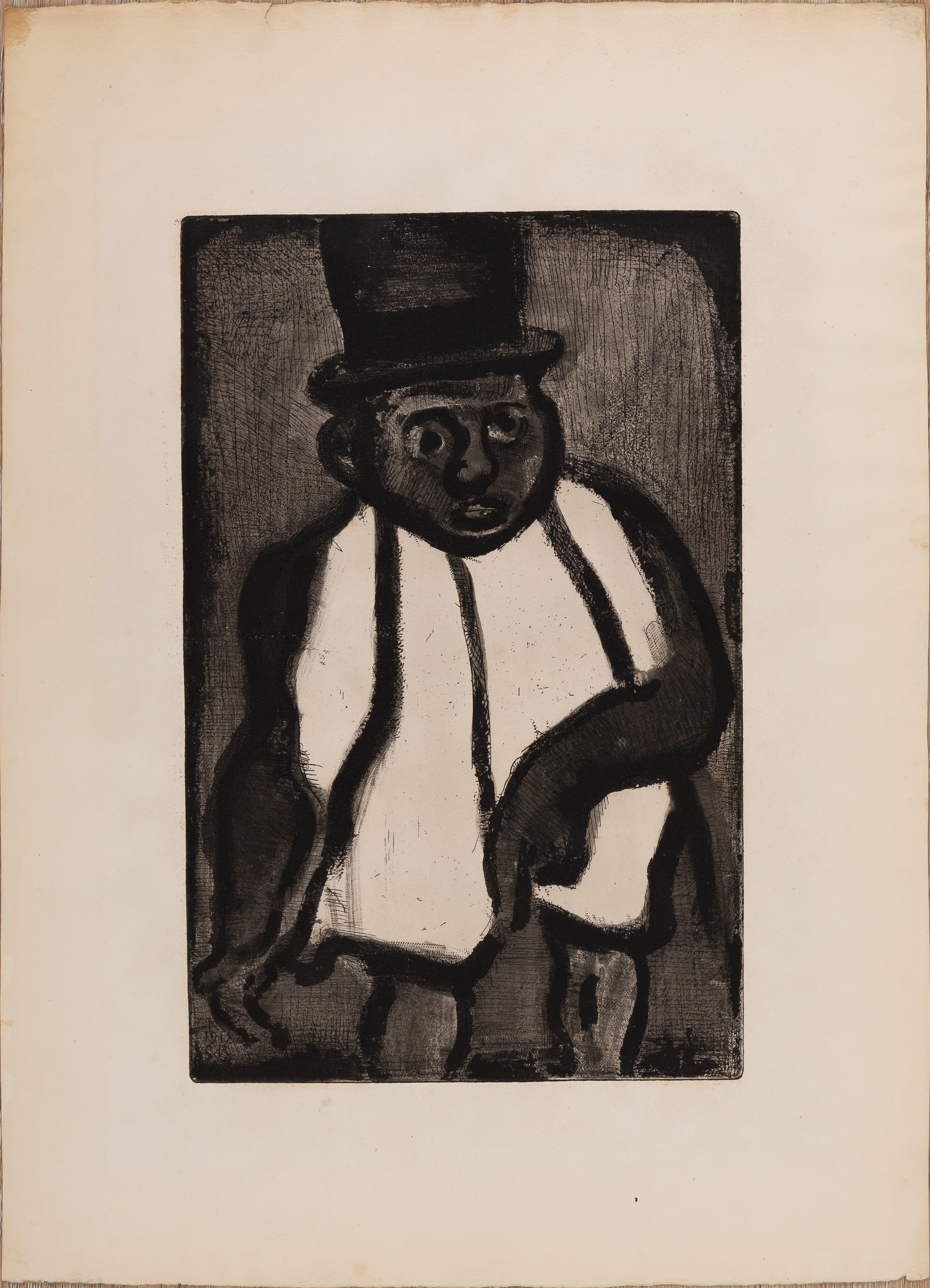 Georges ROUAULT : Bon candidat Boudoubadabou - Gravure originale signée