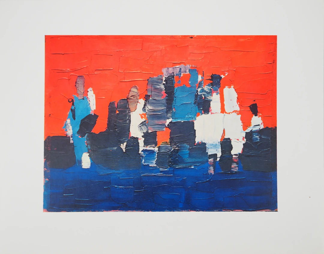 Nicolas DE STAEL : Les petits joueurs de football, Héliogravure