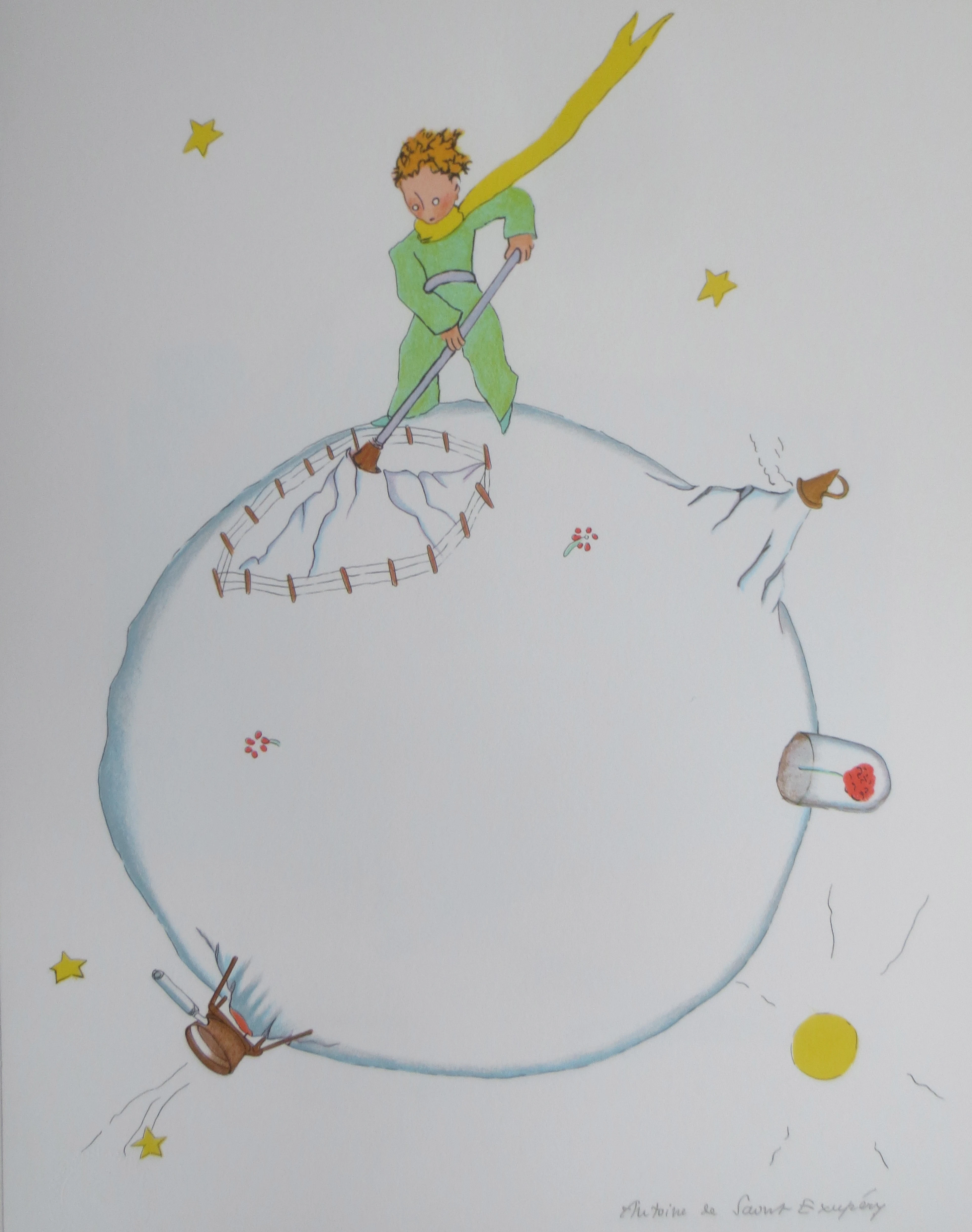 Antoine DE SAINT-EXUPERY (d’après) - Le volcan - Lithographie