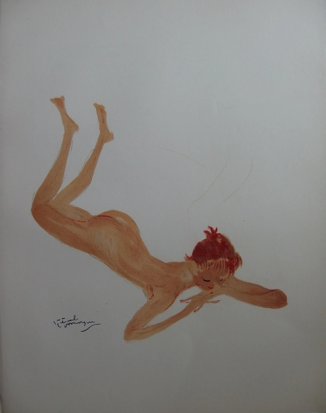 Jean-Gabriel DOMERGUE - Charmant songe, Lithographie originale signée
