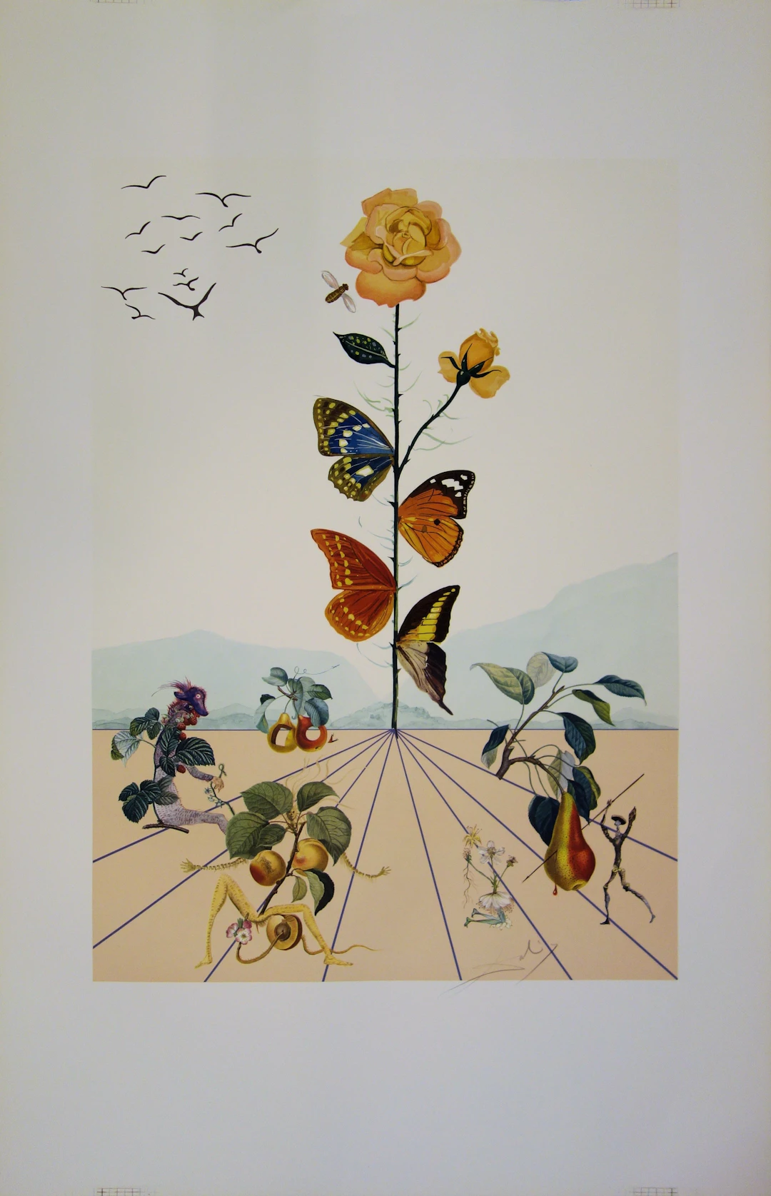 Salvador DALI : Flordali II - Lithographie originale signée