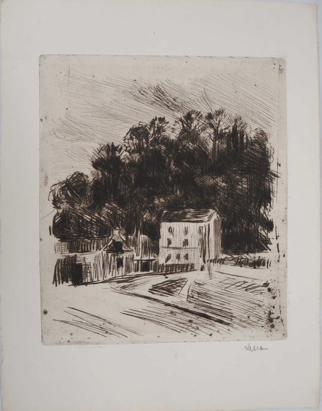 Maximilien LUCE - Paysage champêtre (Bessy-sur-Cure) Vers 1900 - Gravure