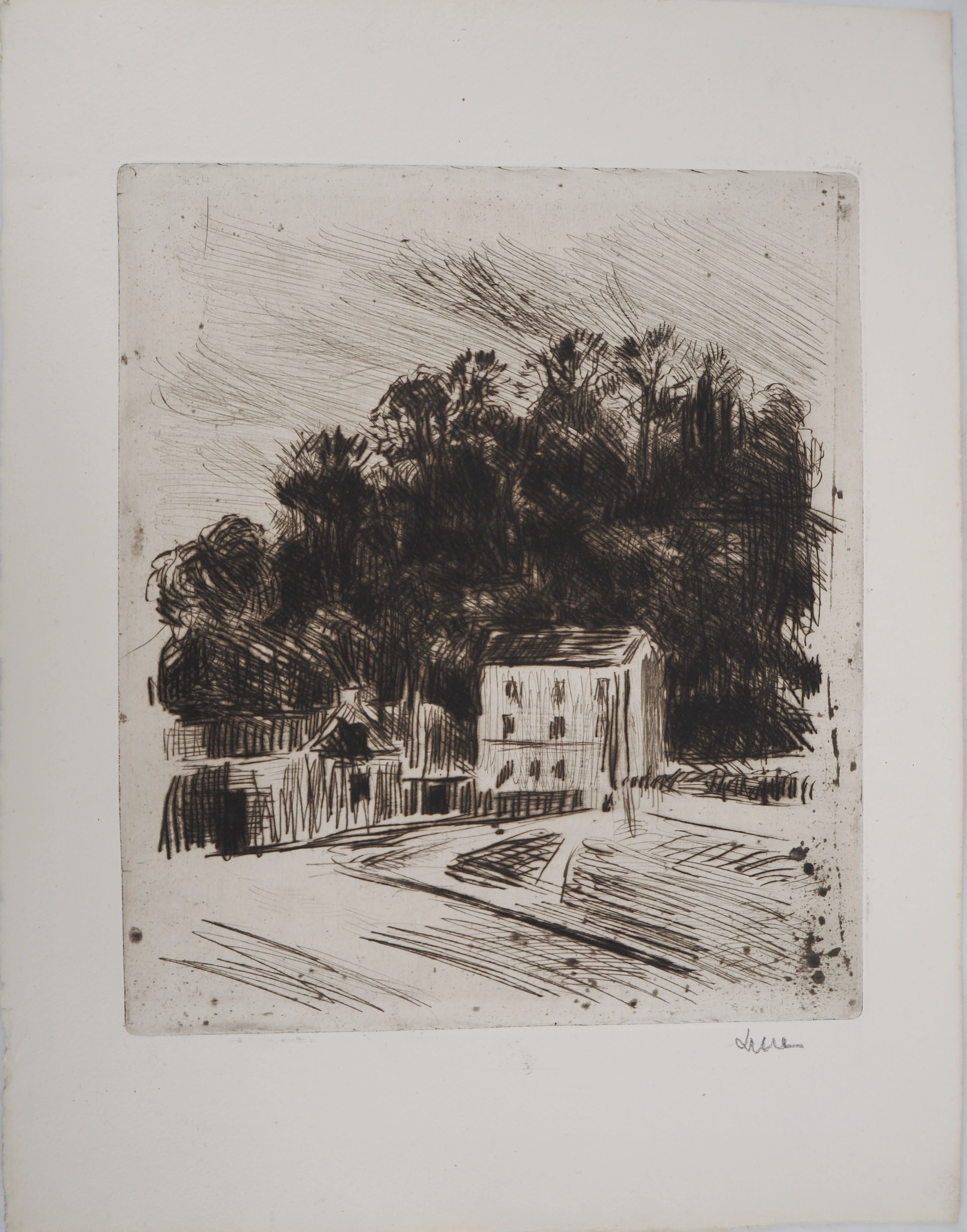 Maximilien LUCE - Paysage champêtre (Bessy-sur-Cure) Vers 1900 - Gravure