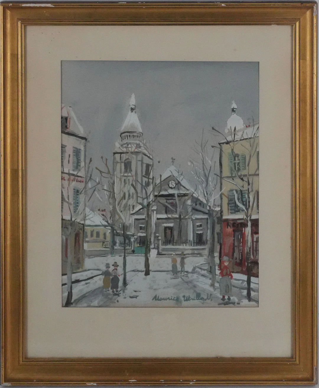 Maurice UTRILLO - Montmartre, L’Eglise Saint-Pierre, lithographie