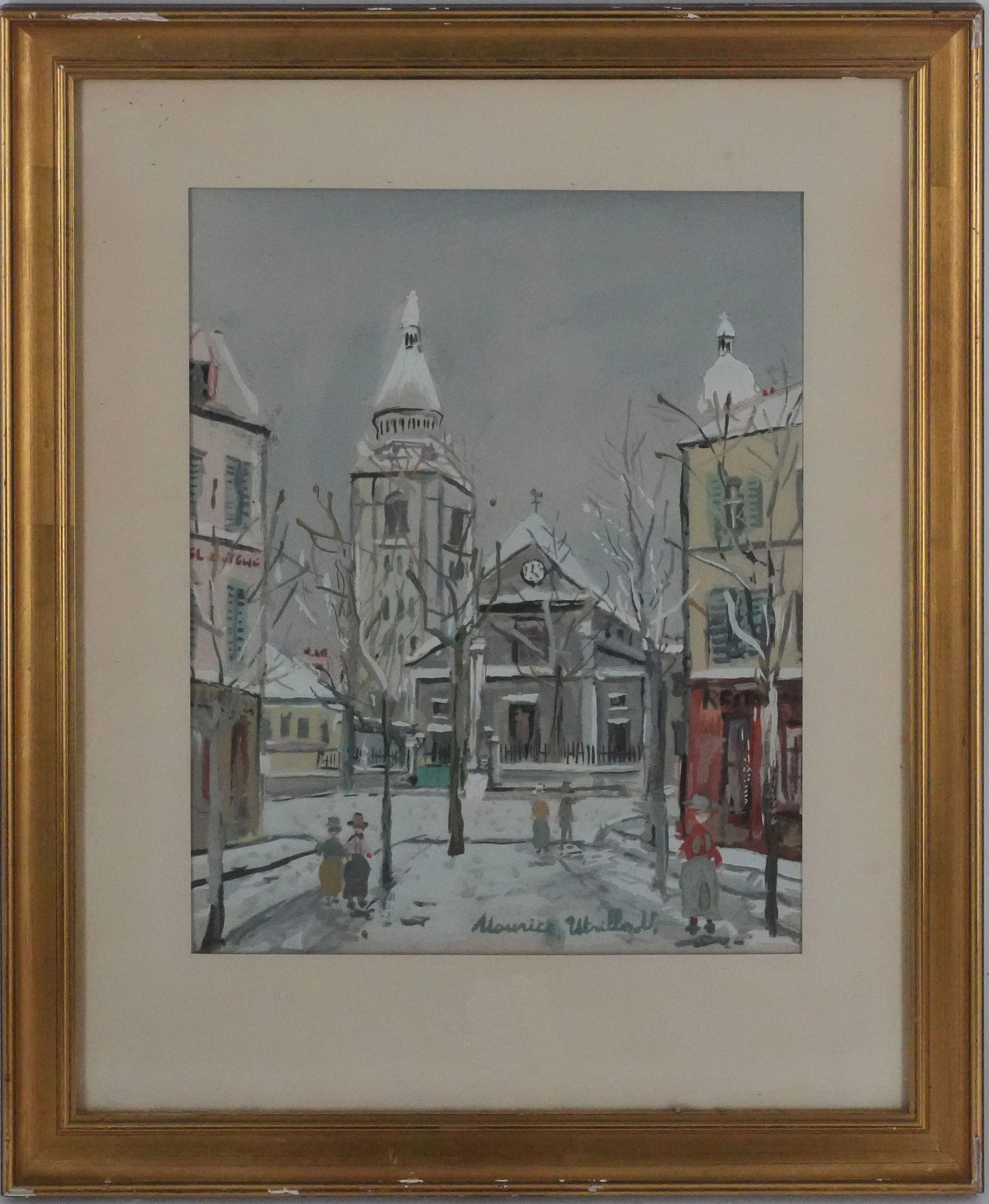 Maurice UTRILLO - Montmartre, L’Eglise Saint-Pierre, lithographie