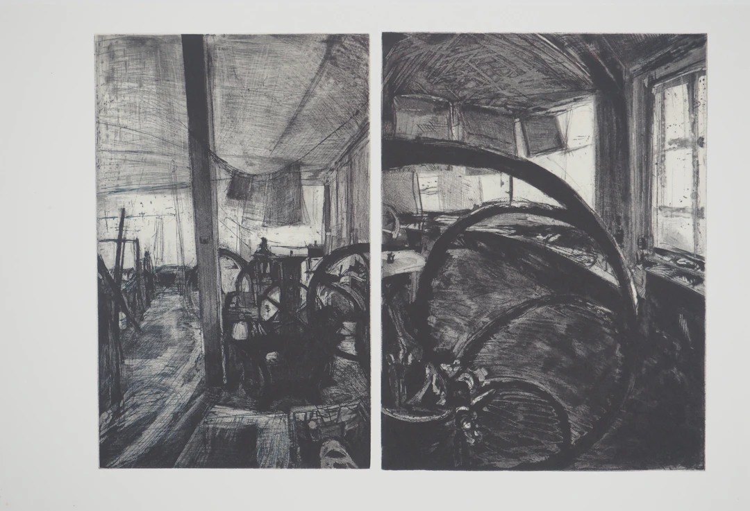 Pierre COLLIN : L’atelier de gravures, Héliogravure