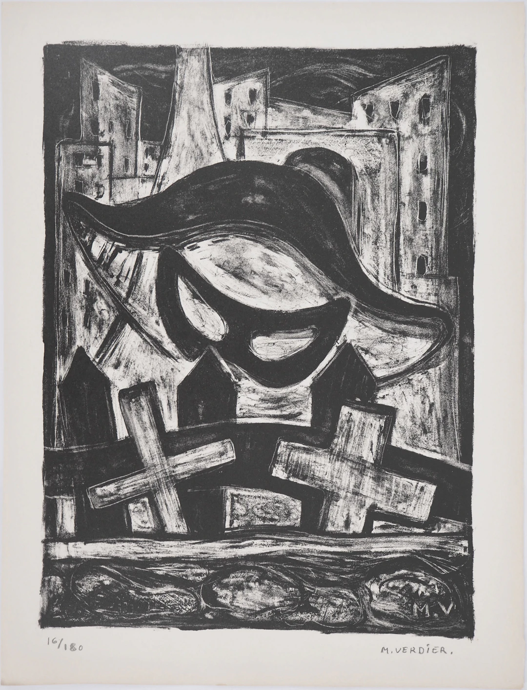 Maurice VERDIER : Carnaval, 1950 - Lithographie originale signée au crayon