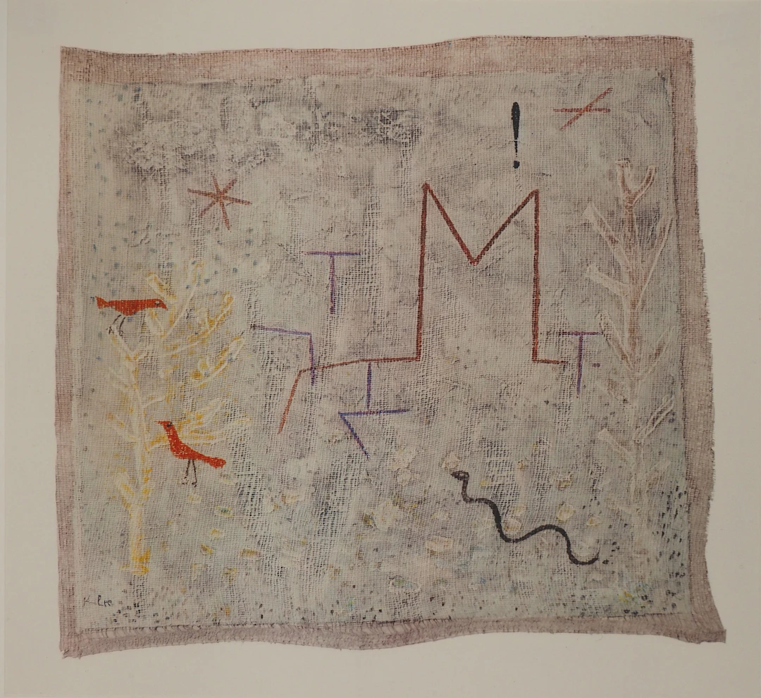 Paul KLEE : Le portail du jardin en M, Héliogravure signée