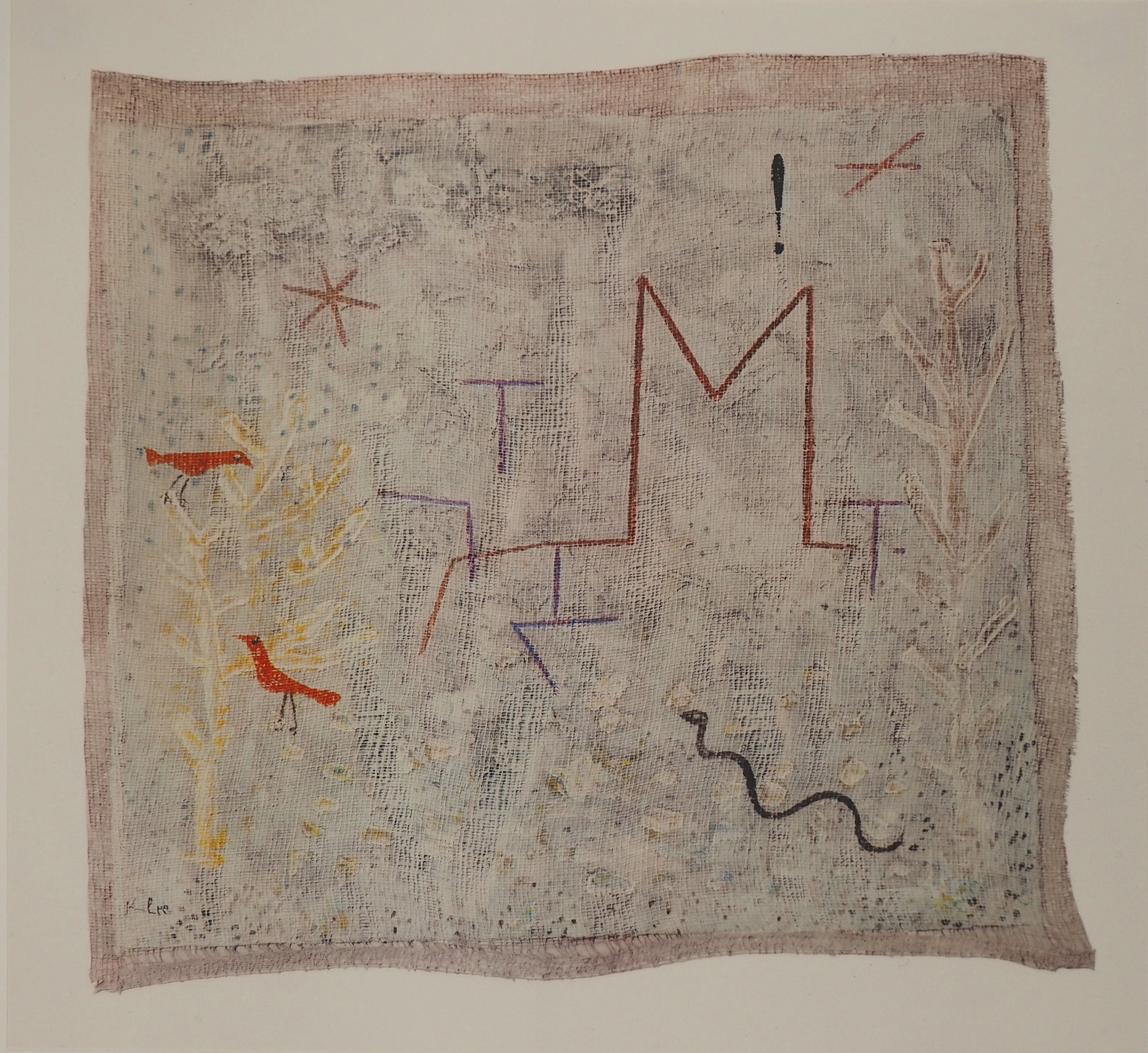 Paul KLEE : Le portail du jardin en M, Héliogravure signée