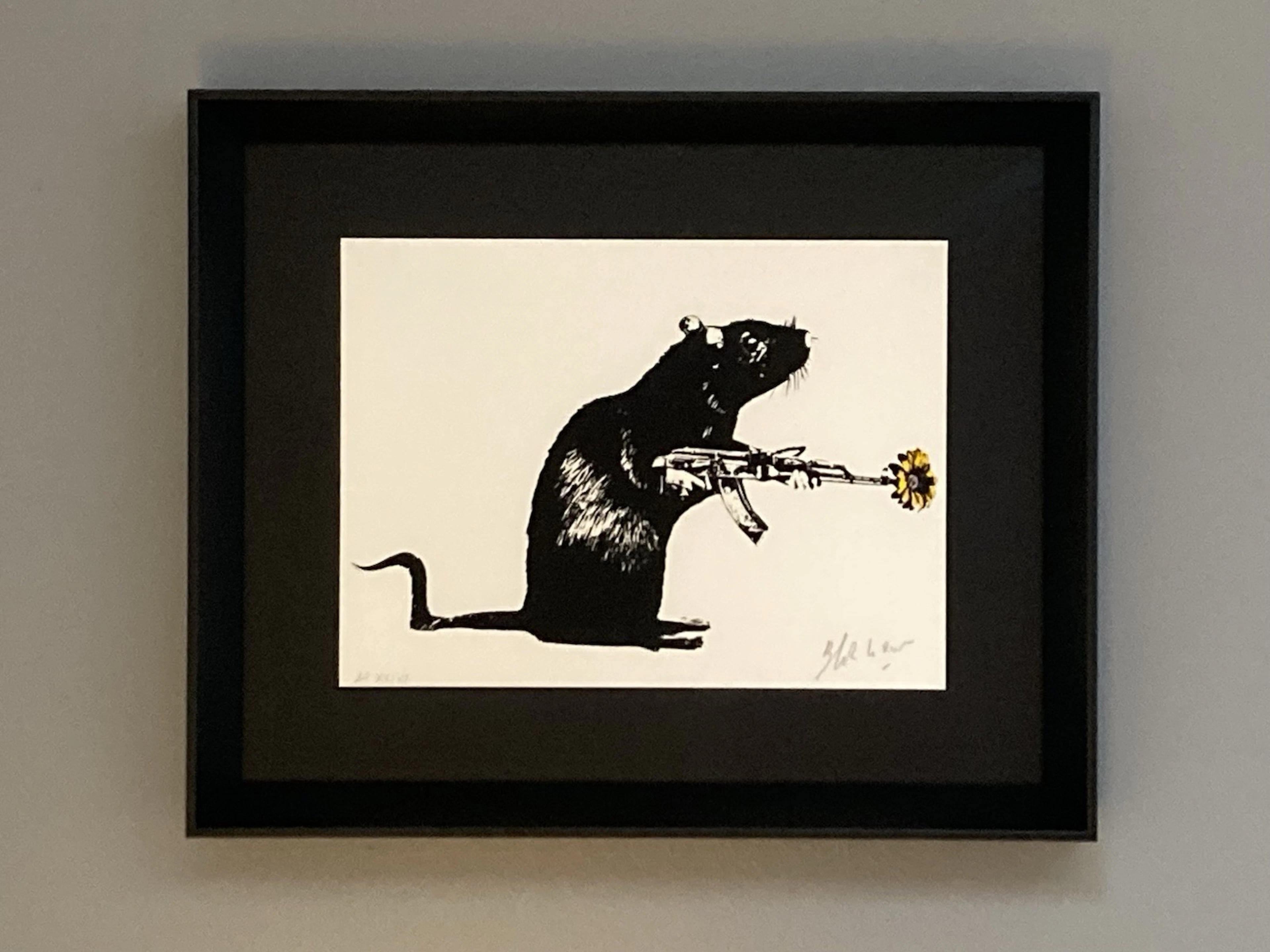 Blek Le Rat - Warrior Yellow - sérigraphie signée et Numérotée