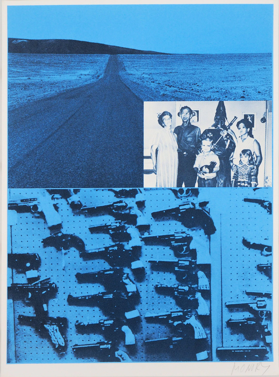 Jacques MONORY : Les pistolets, Sérigraphie originale signée