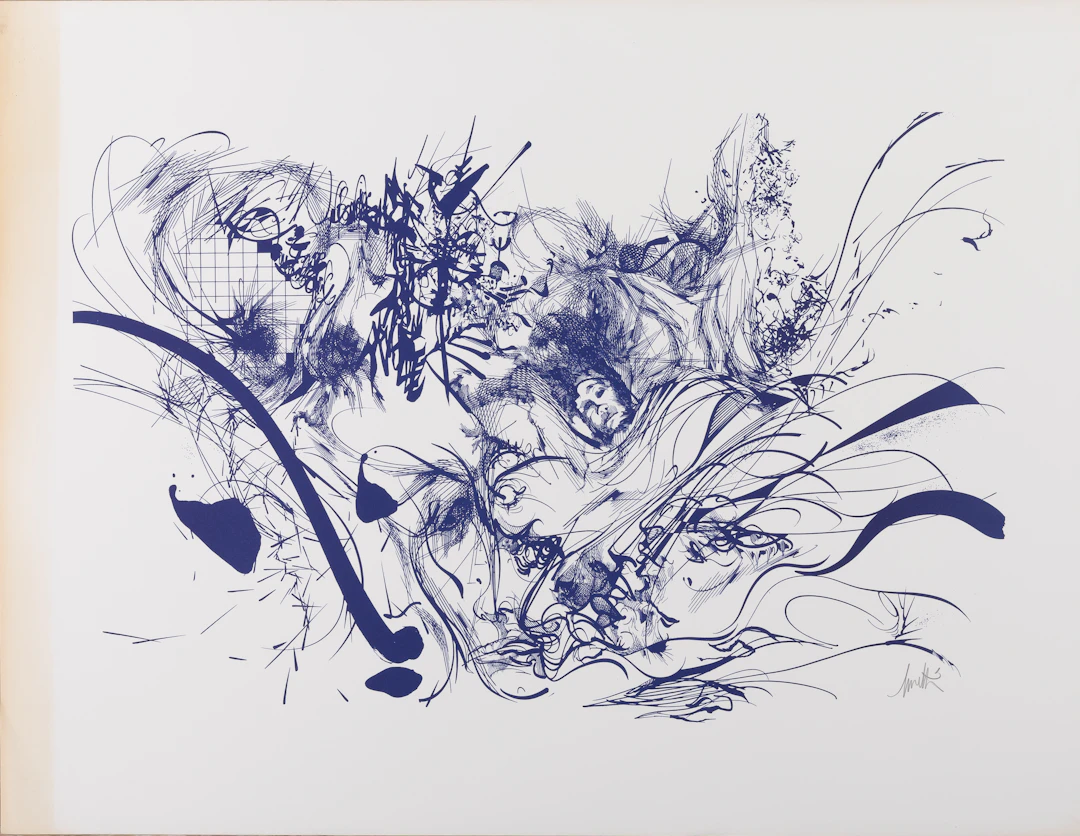 Raymond MORETTI : Les illuminations de Rimbaud en violet - Sérigraphie