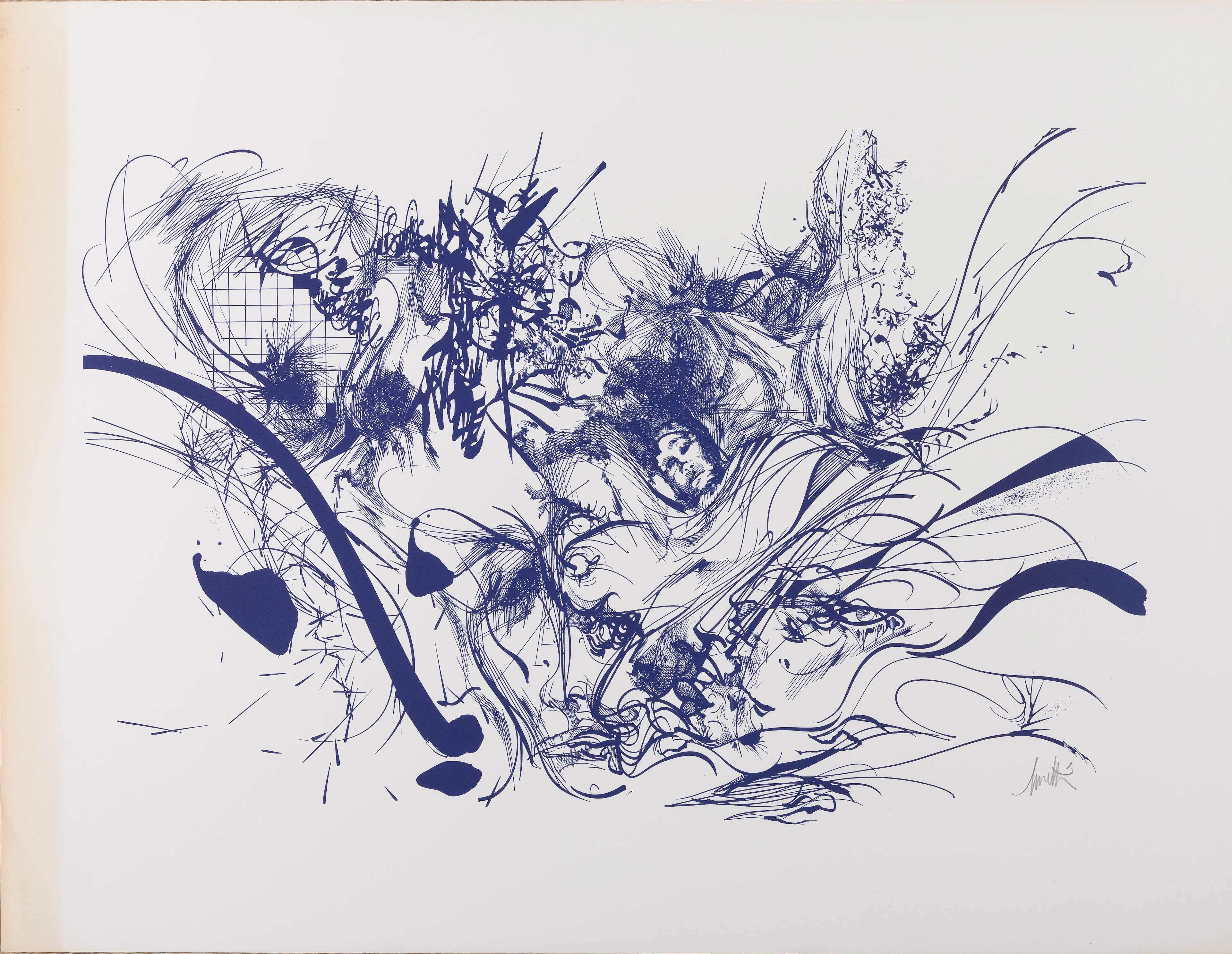 Raymond MORETTI : Les illuminations de Rimbaud en violet - Sérigraphie