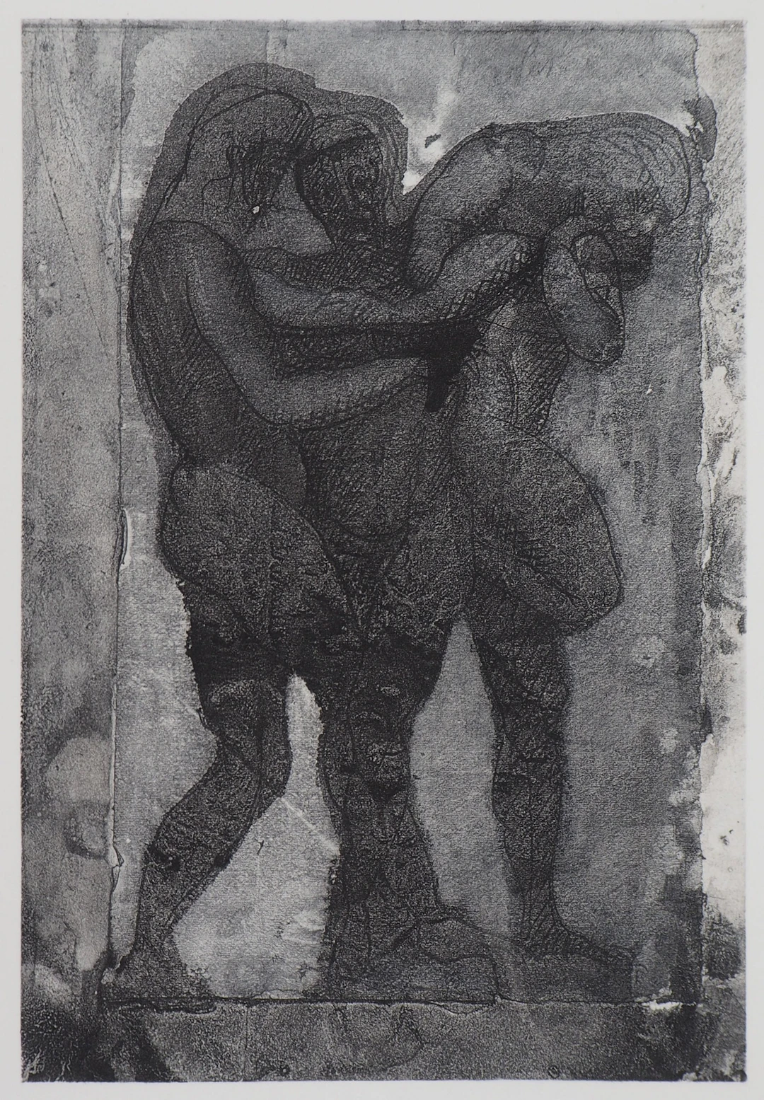 Auguste RODIN : Ombres de trois guerriers, Gravure