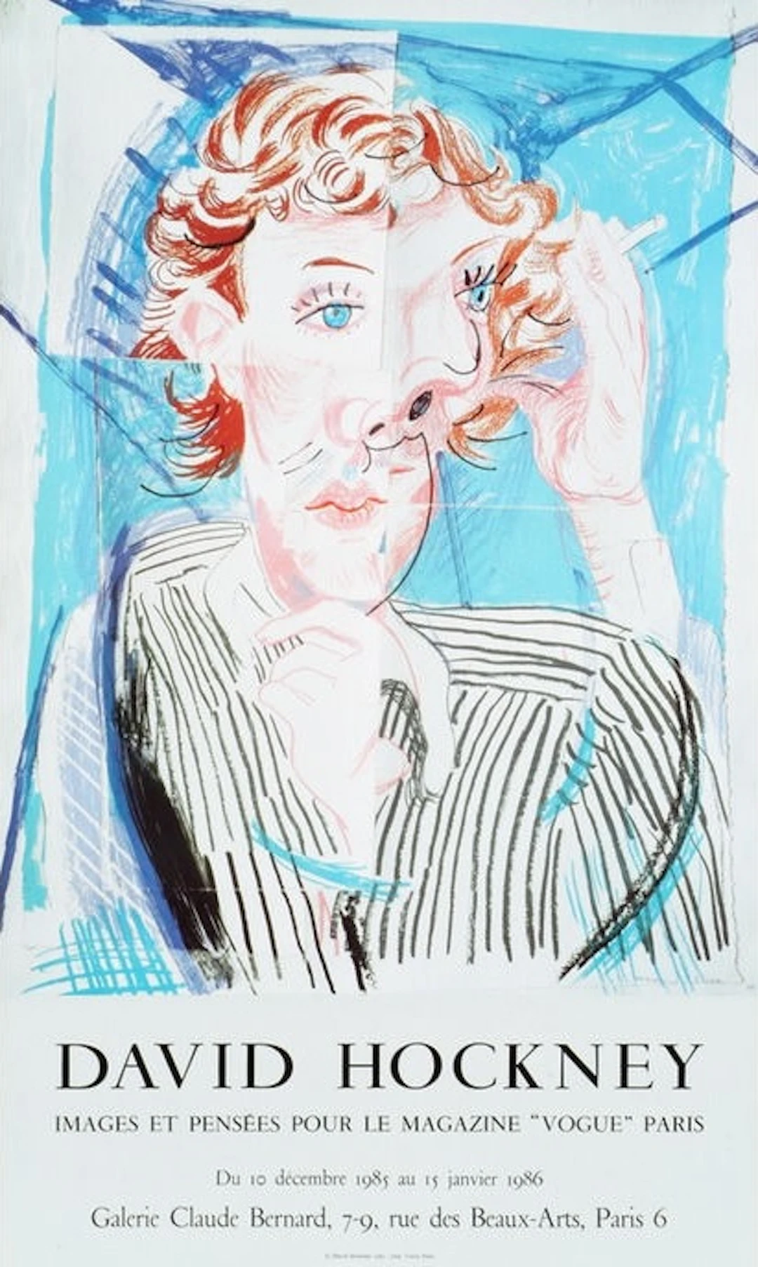 David HOCKNEY - Images et pensées pour Vogue magazine, 1985 - Impression offset