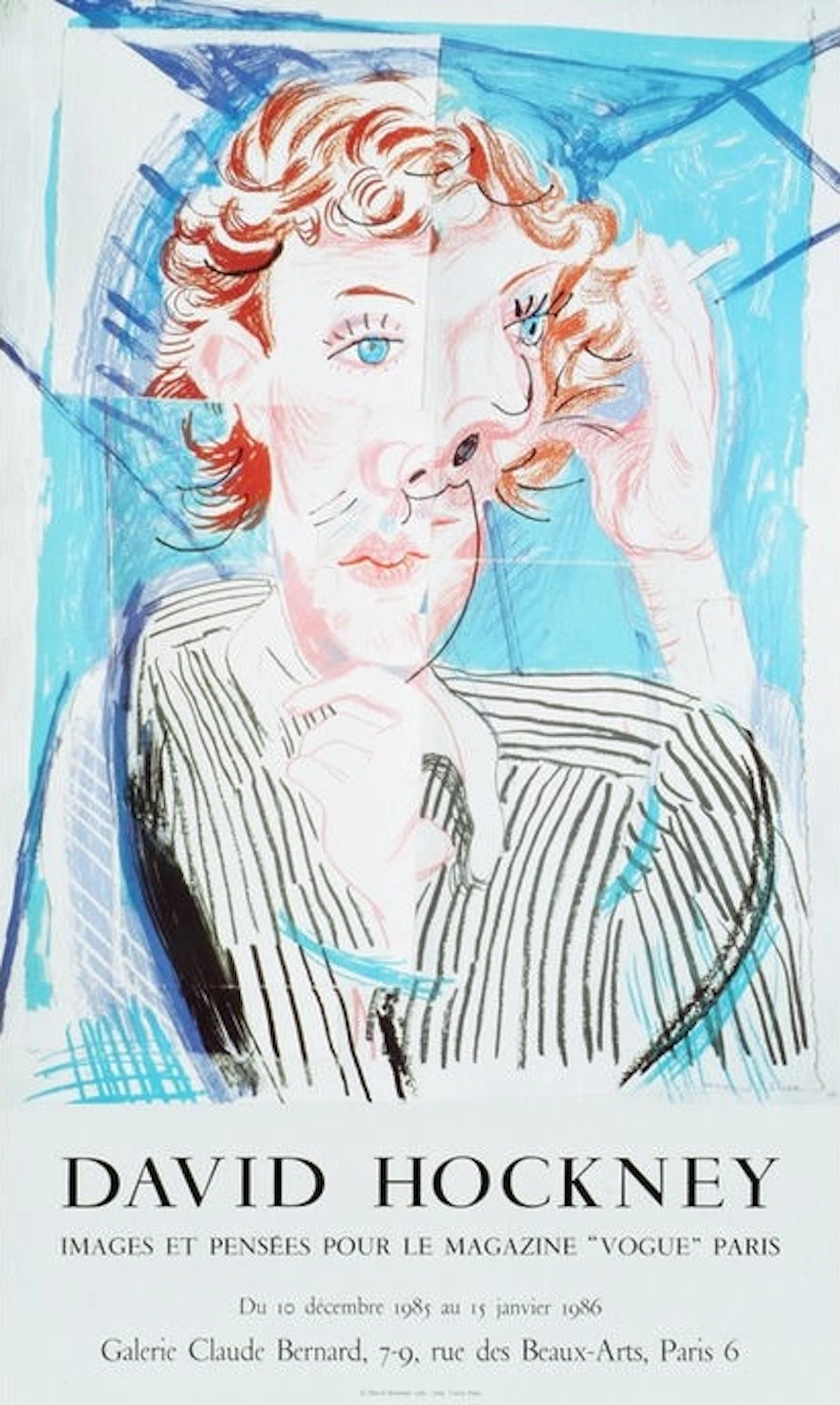 David HOCKNEY - Images et pensées pour Vogue magazine, 1985 - Impression offset
