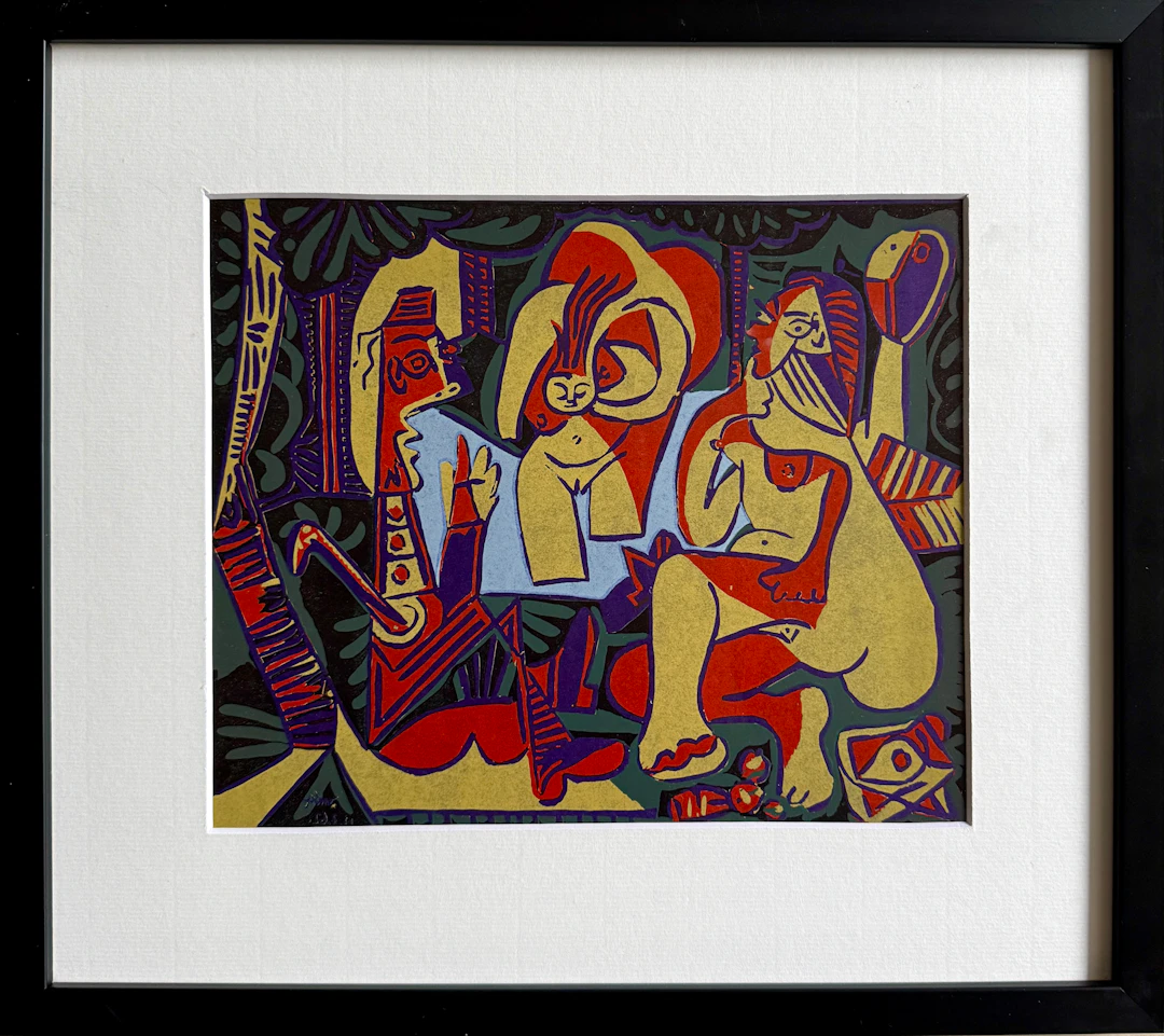 Pablo Picasso - Déjeuner sur l’herbe - Linogravure signée dans la planche
