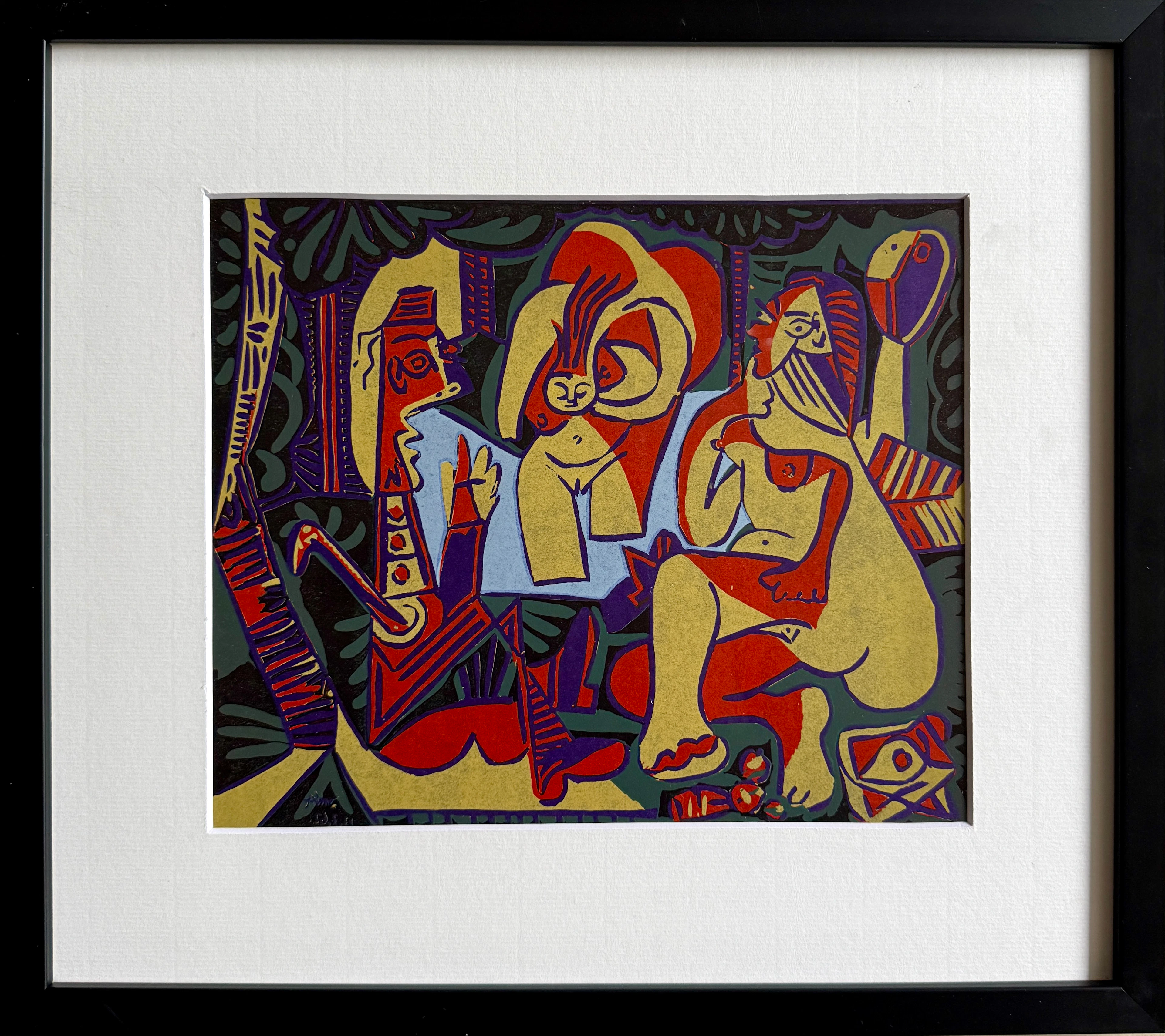 Pablo Picasso - Déjeuner sur l’herbe - Linogravure signée dans la planche