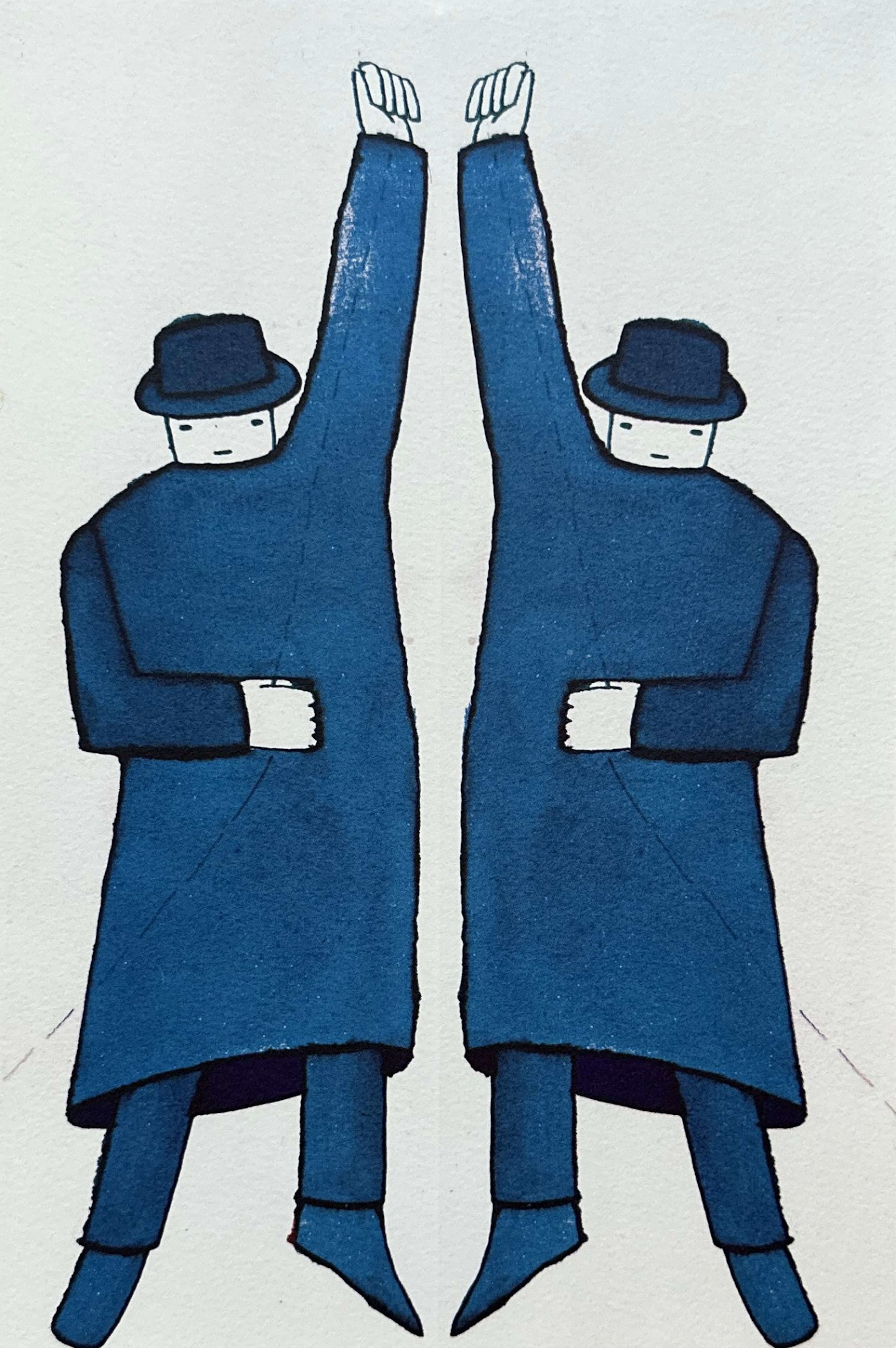 Jean-Michel FOLON - Homme et son double, 1977