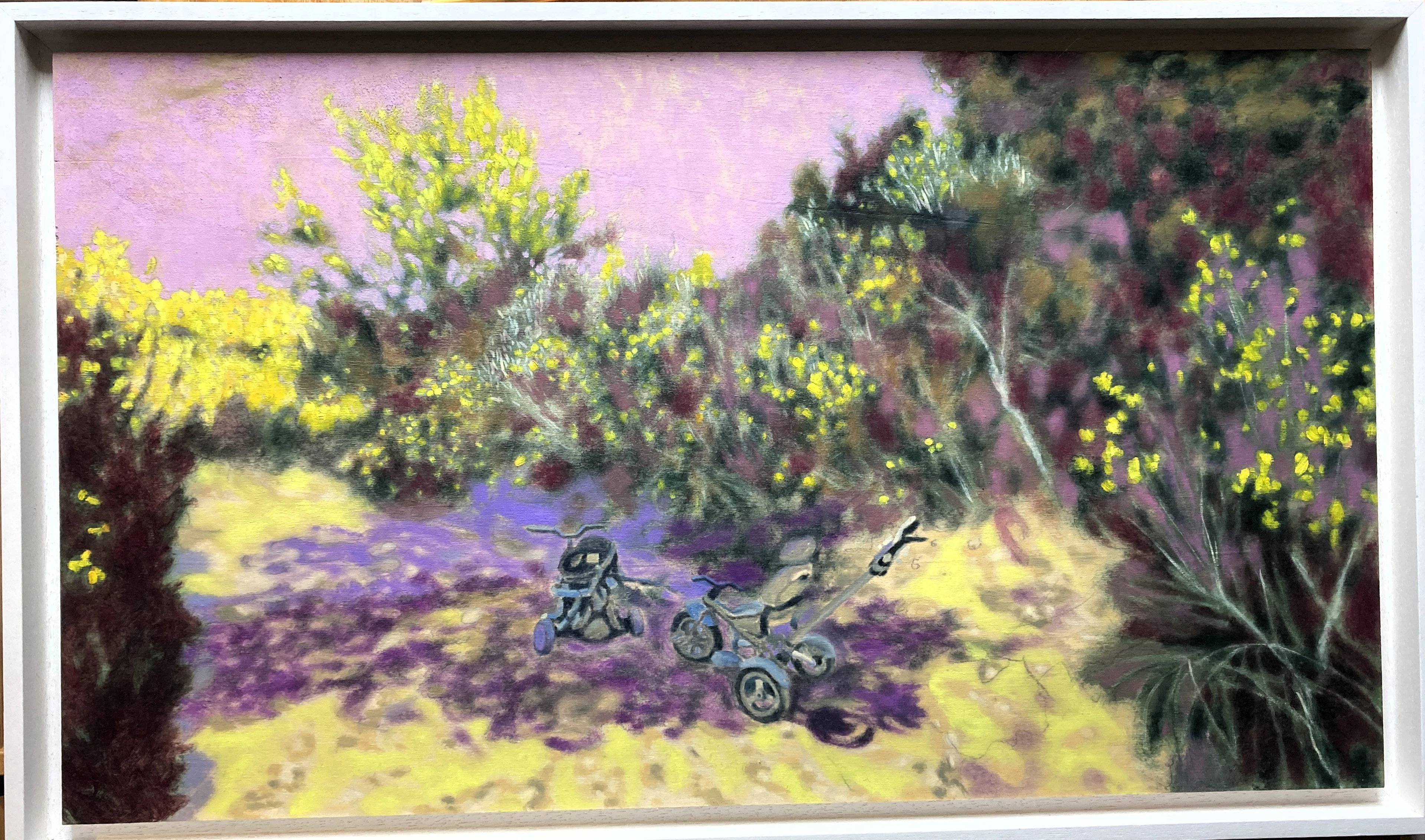 Karolina ORZELEK - Hide and seek , 2021, huile sur bois