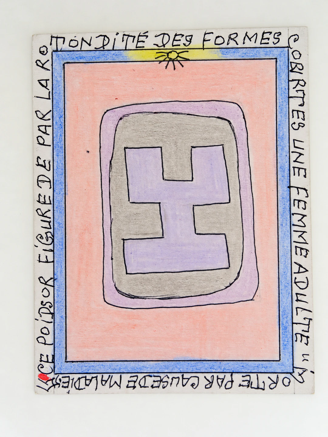 Frédéric Bruly Bouabré - Composition.. Dessin, 2000- Encre et crayons