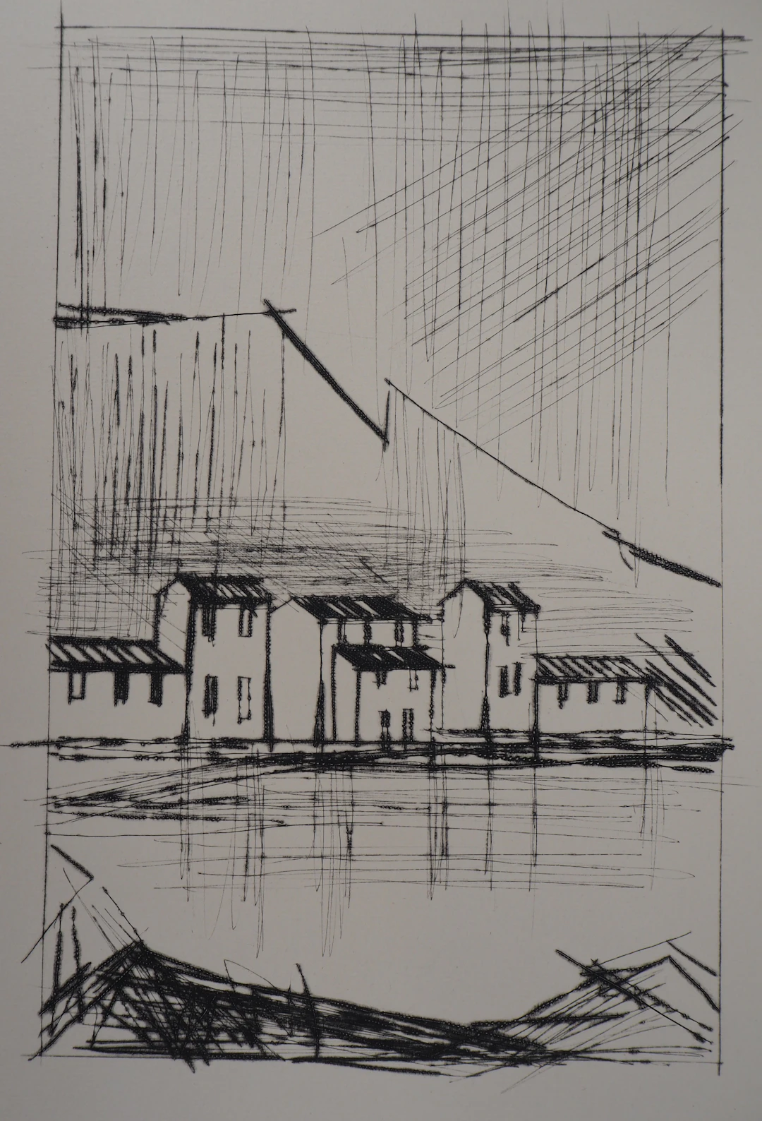 Bernard BUFFET - Côte amalfitaine (Naples) - Gravure originale