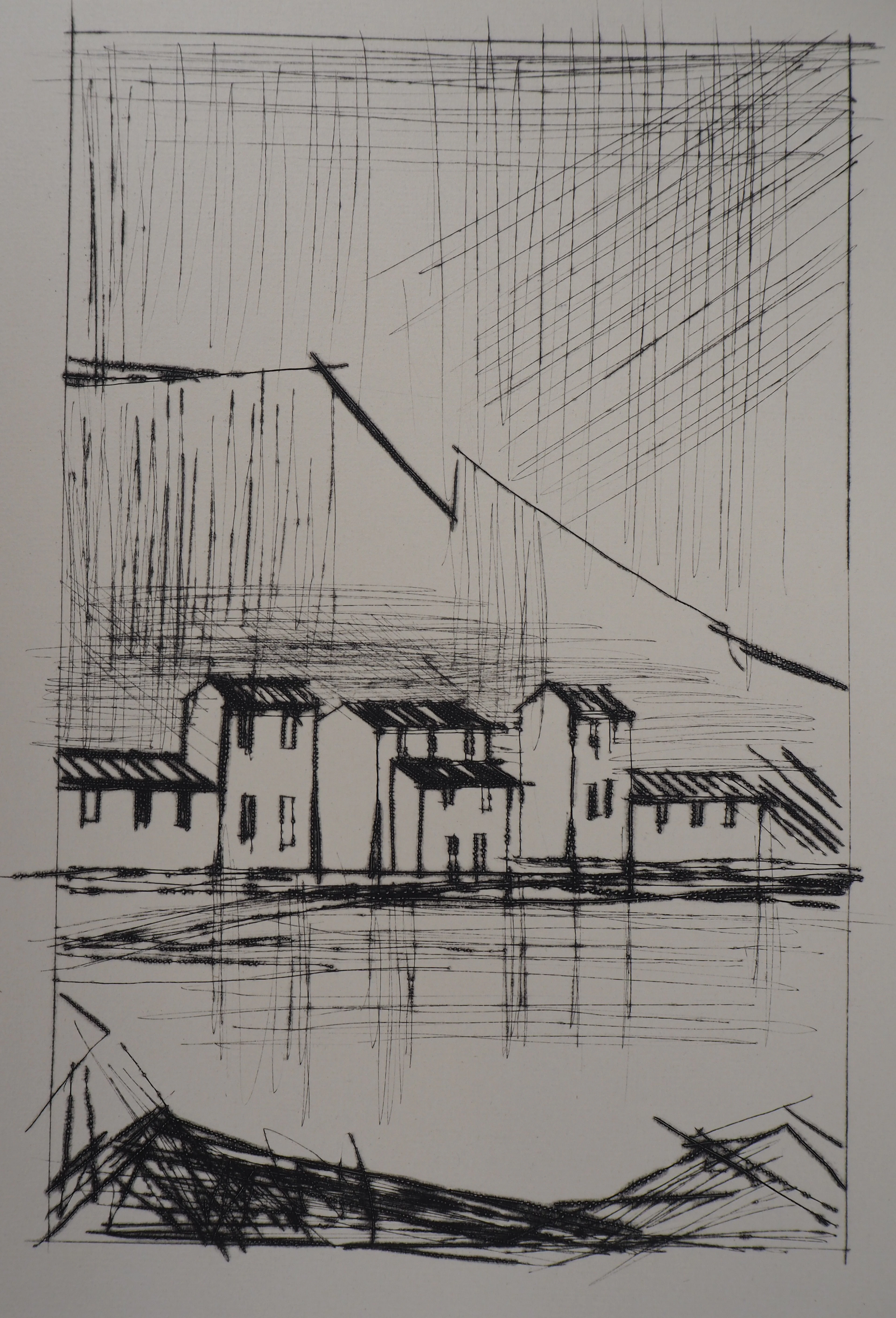 Bernard BUFFET - Côte amalfitaine (Naples) - Gravure originale