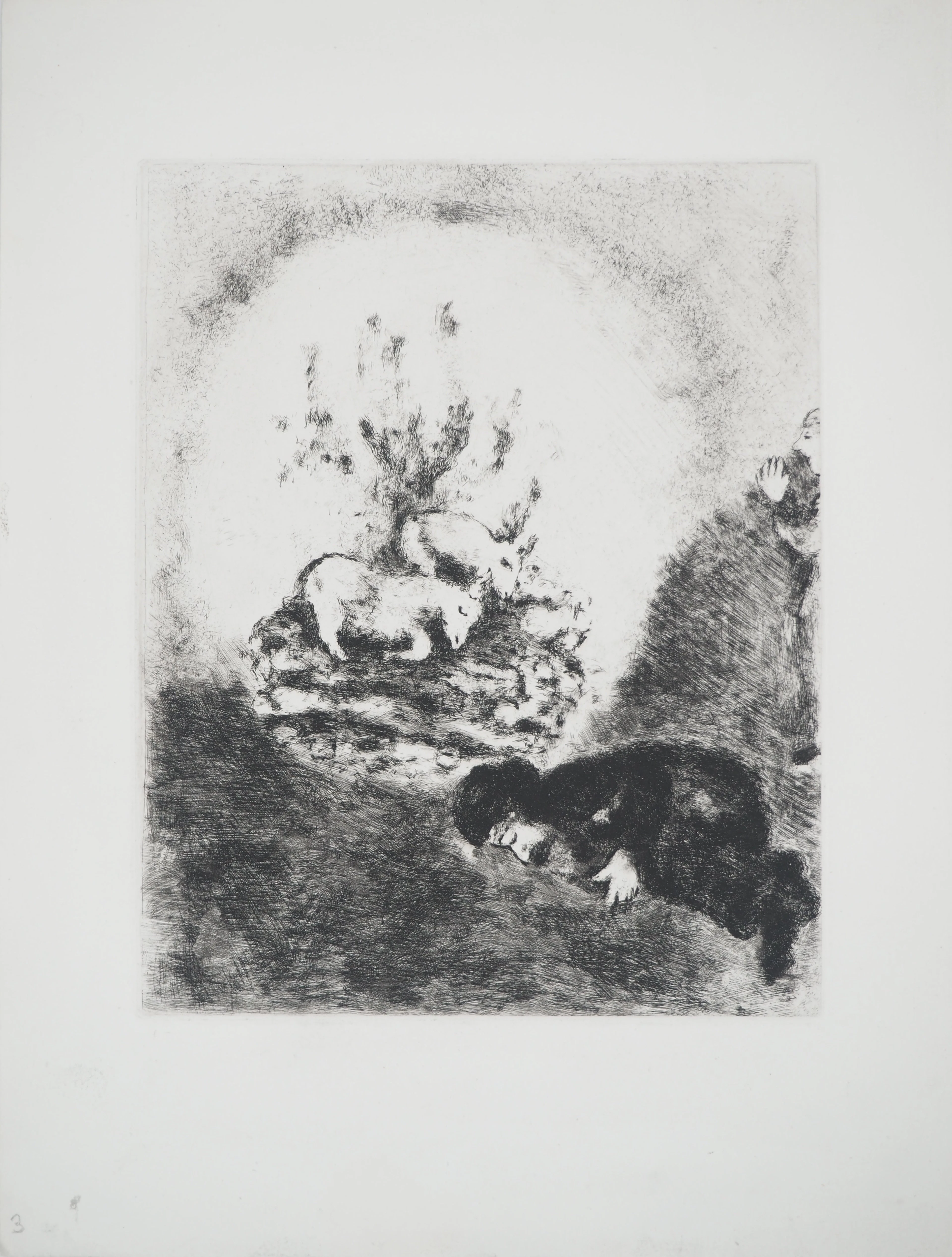 Marc CHAGALL : Le sacrifice de Noé, Gravure originale