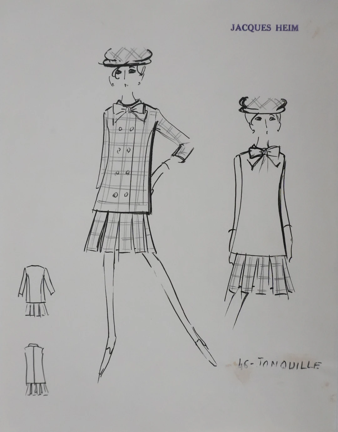 Jacques HEIM : Ensembles Jonquille, Dessin original signé
