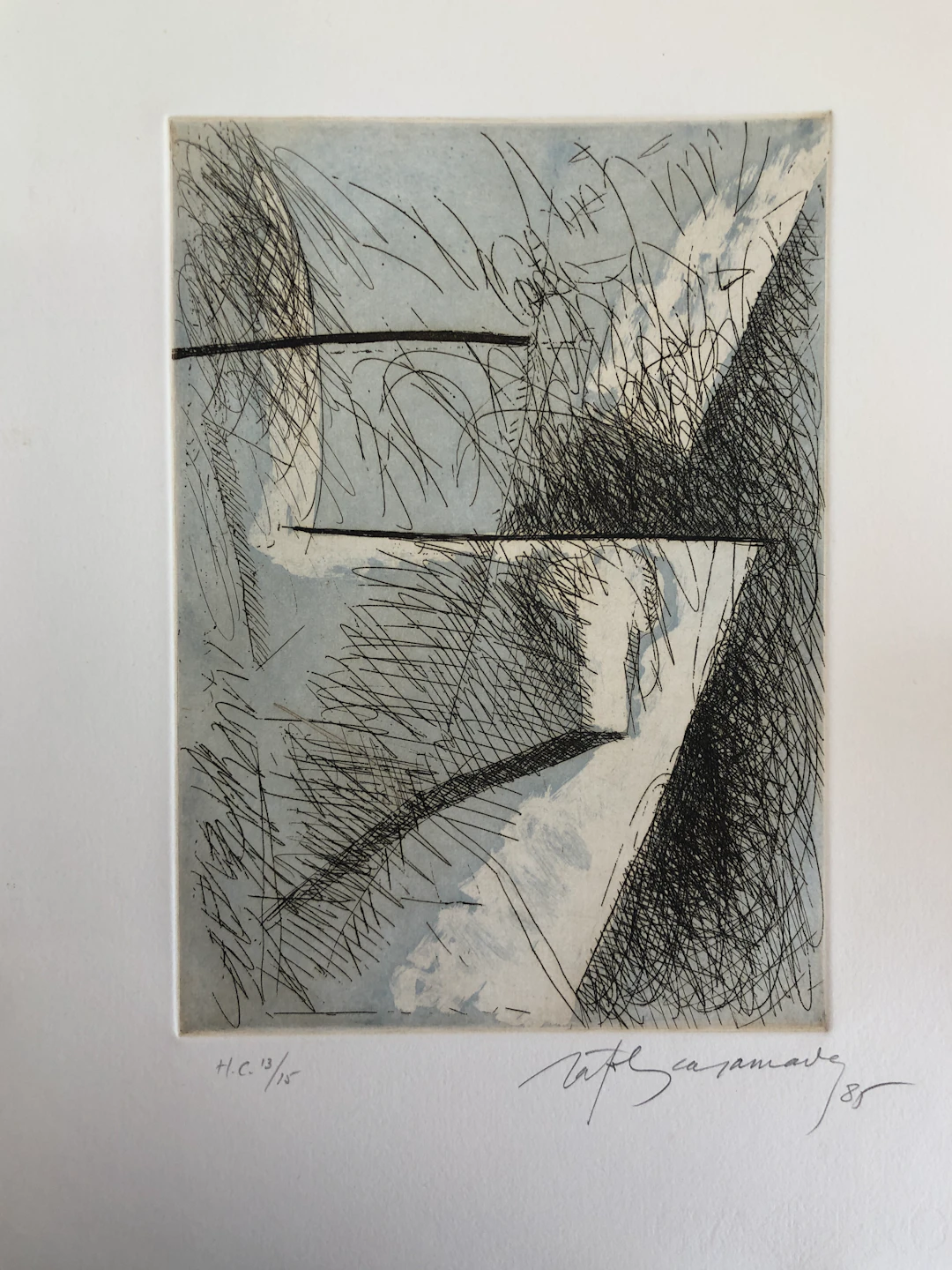 Alberto RAFOLS CASAMADA - Estrats 1, 1985 - Gravure signée au crayon