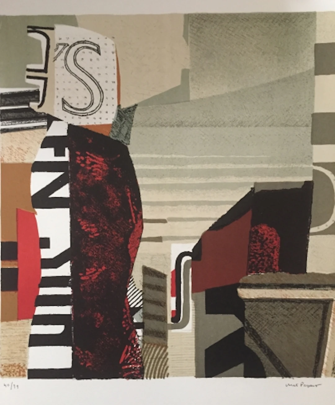 Max PAPART - La Dame nordique, c. 1947 - Lithographie signée au crayon