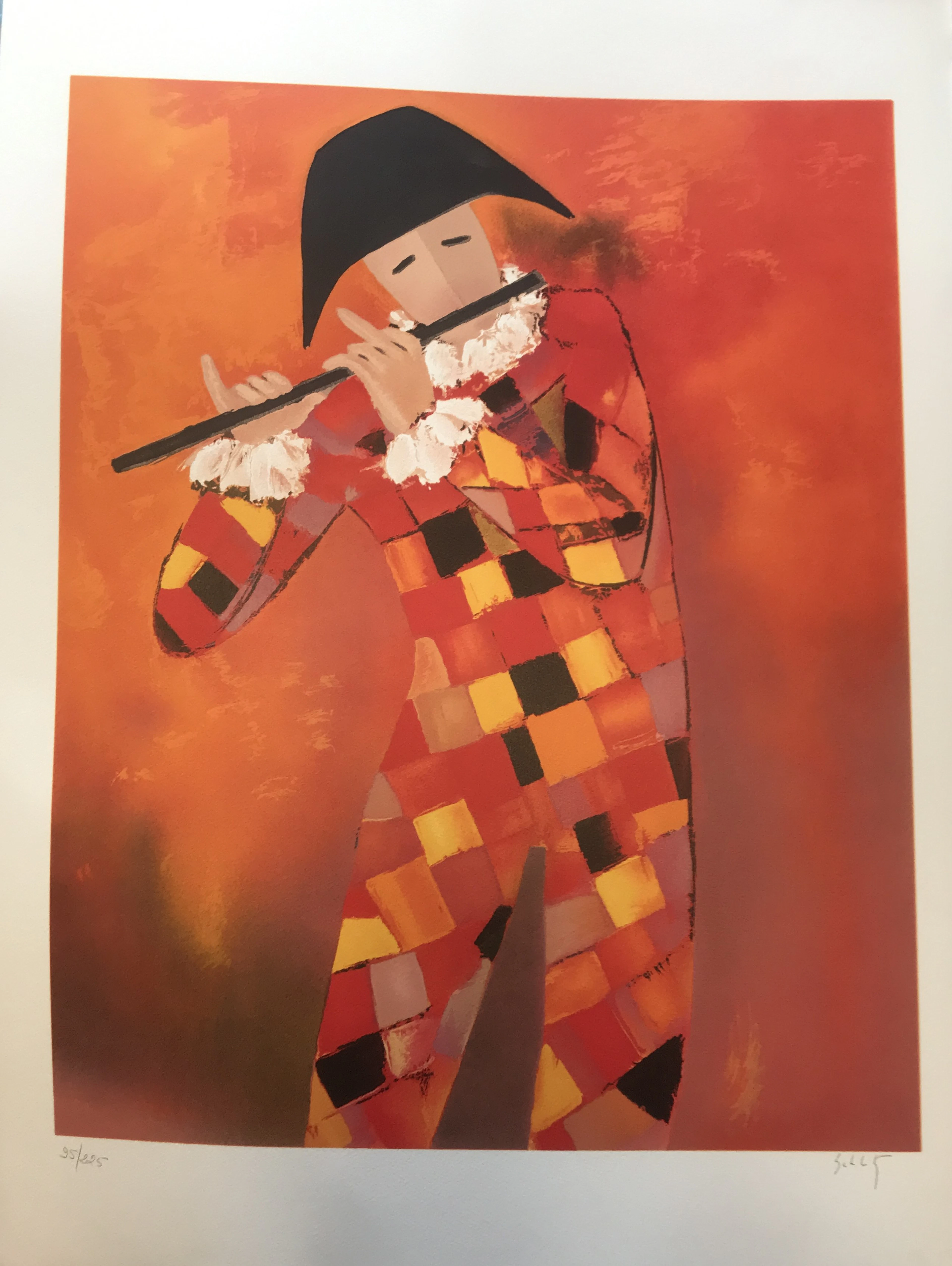 Franz Schlitz - "Arlequin", lithographie