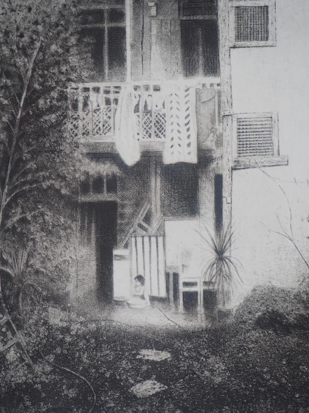 Jean David SABAN - Jardin d’été - Gravure originale signée