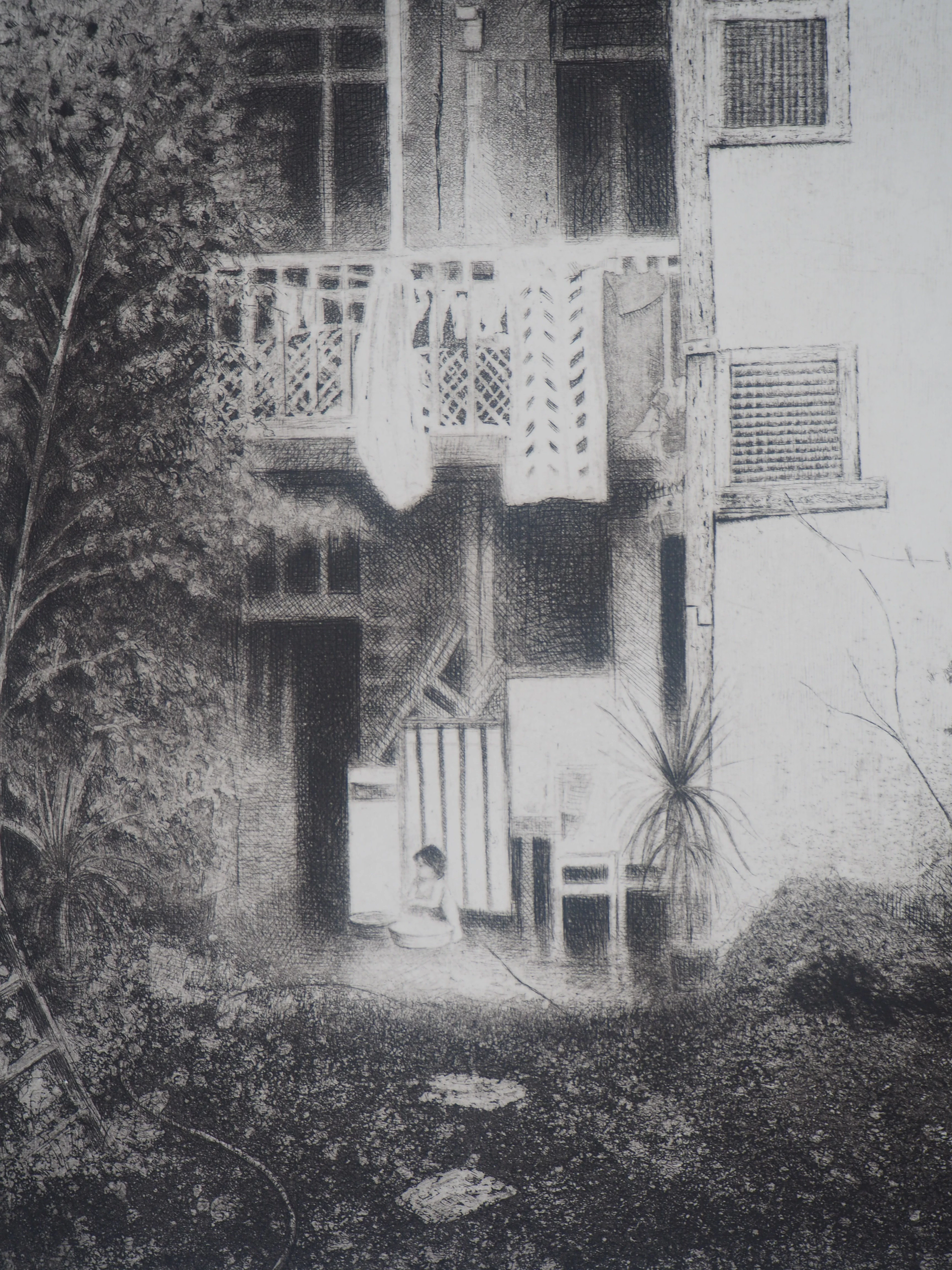Jean David SABAN - Jardin d’été - Gravure originale signée