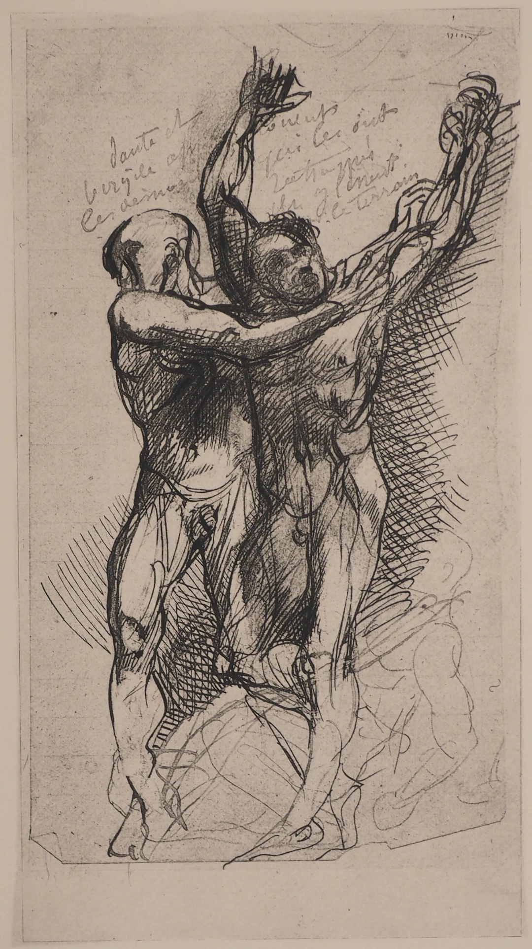Auguste RODIN : Dante, l’effroi, Gravure