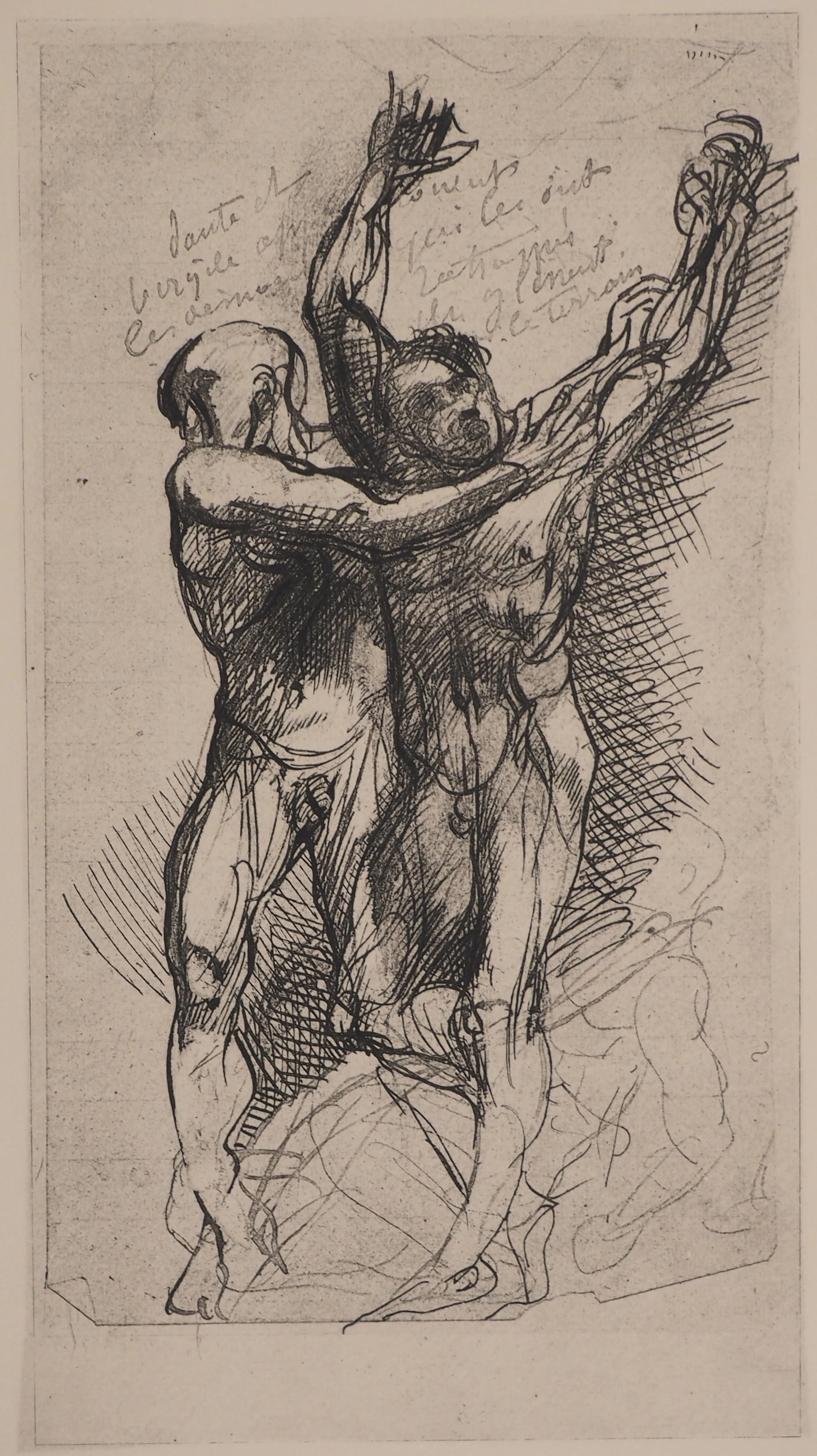 Auguste RODIN : Dante, l’effroi, Gravure