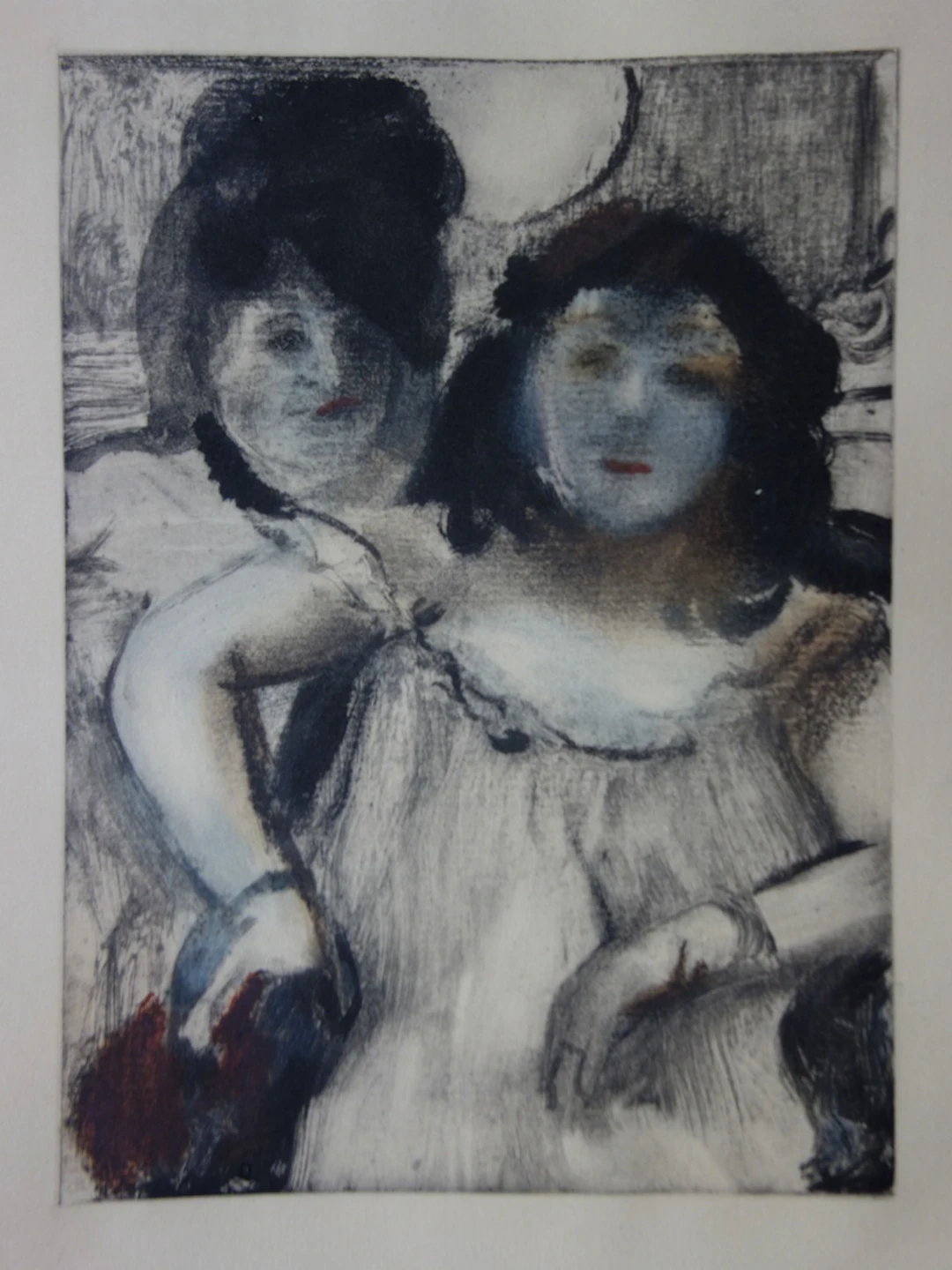 Edgar DEGAS (d’après) : Deux filles maquillées - Gravure originale, 1935
