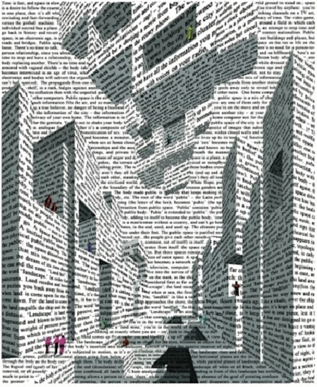Vito ACCONCI - City of words, 1999, Lithographie signée