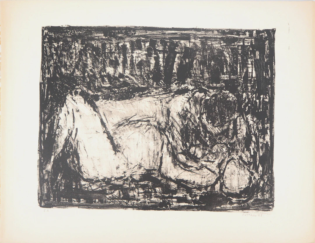 André COTTAVOZ : Les amoureux - Lithographie Originale Signée et Numérotée