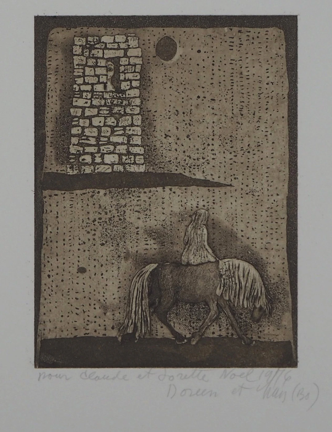 Lars BO : La tour s’enfuit, 1977 - Gravure originale signée au crayon