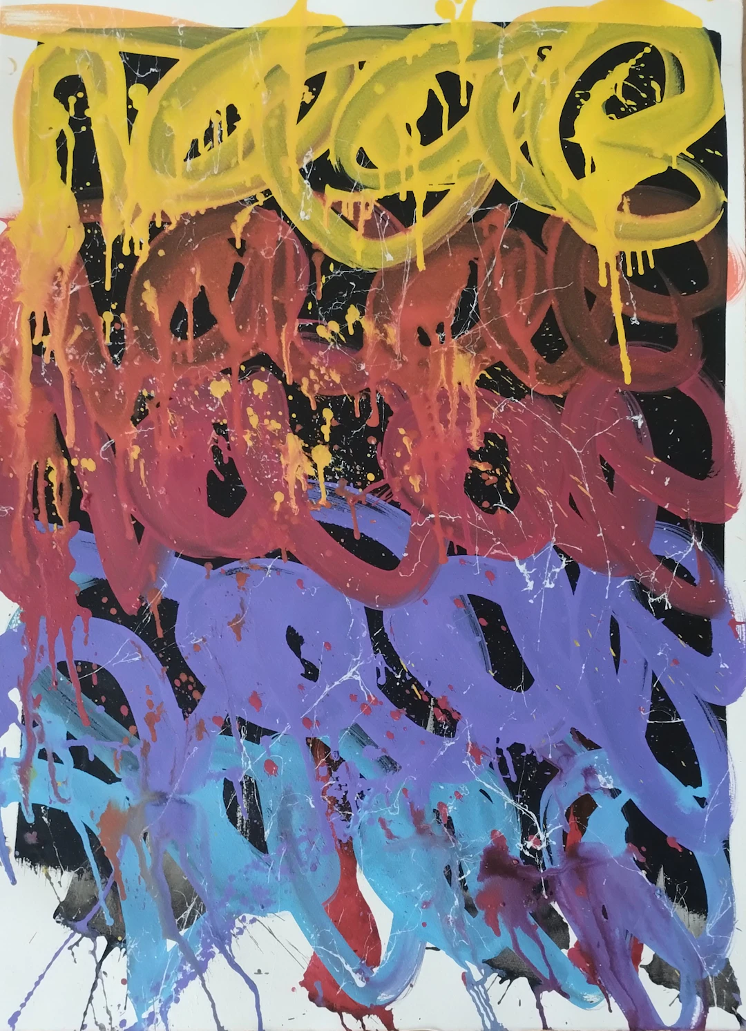 Jonone - Untitled colour V, Jonone - Encre sur papier