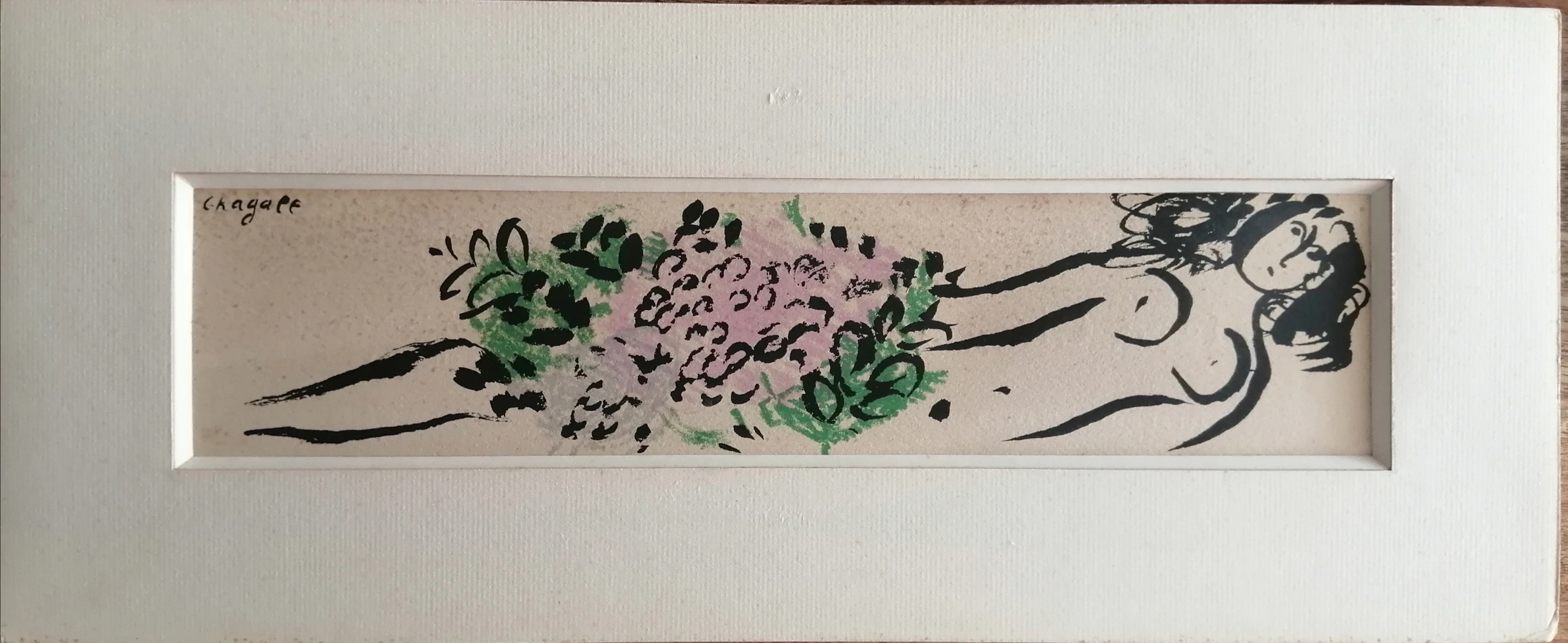 Marc CHAGALL, Nu aux fleurs, lithographie, 1952