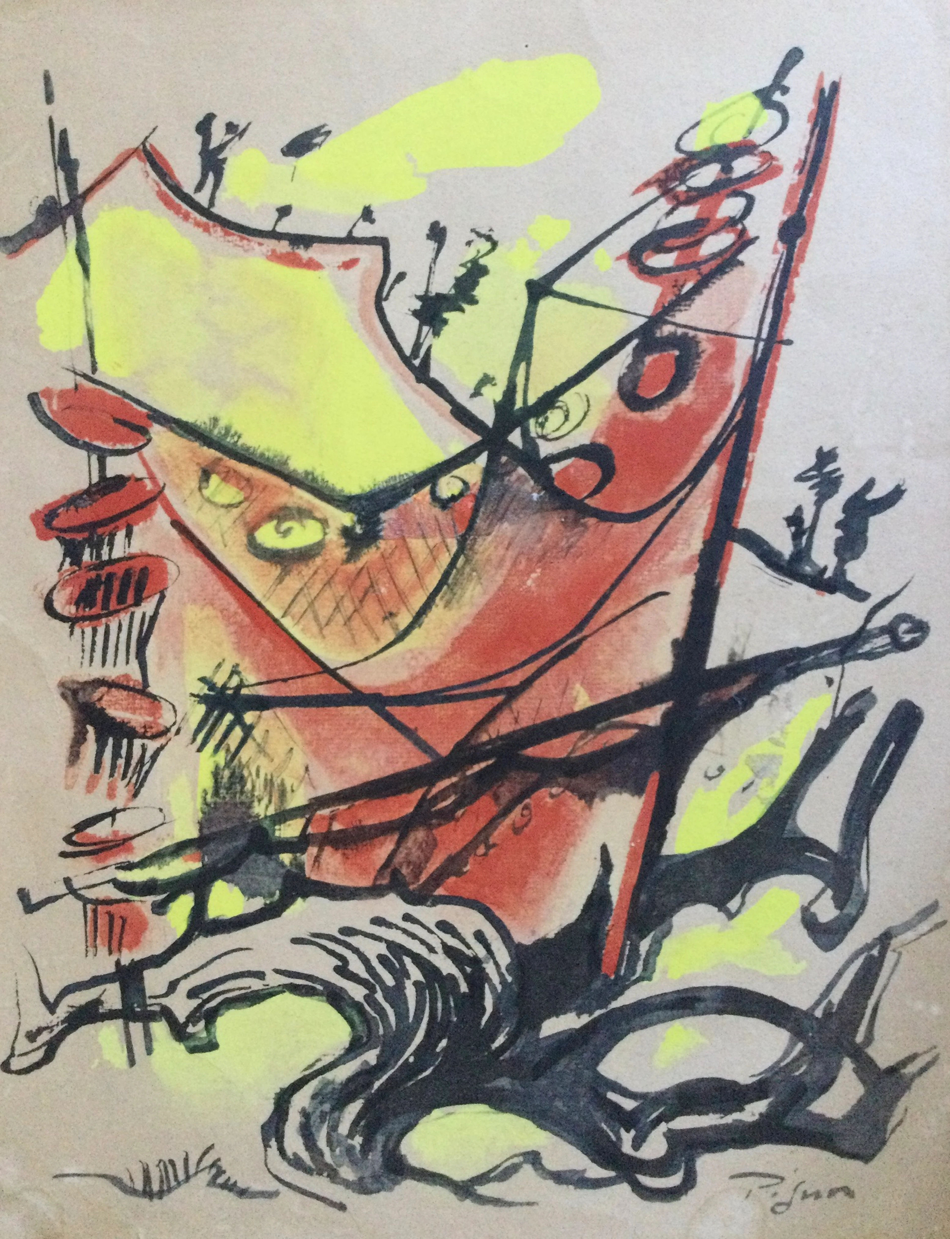 Édouard PIGNON - Au vent d’Arles,1957 - Lithographie signée