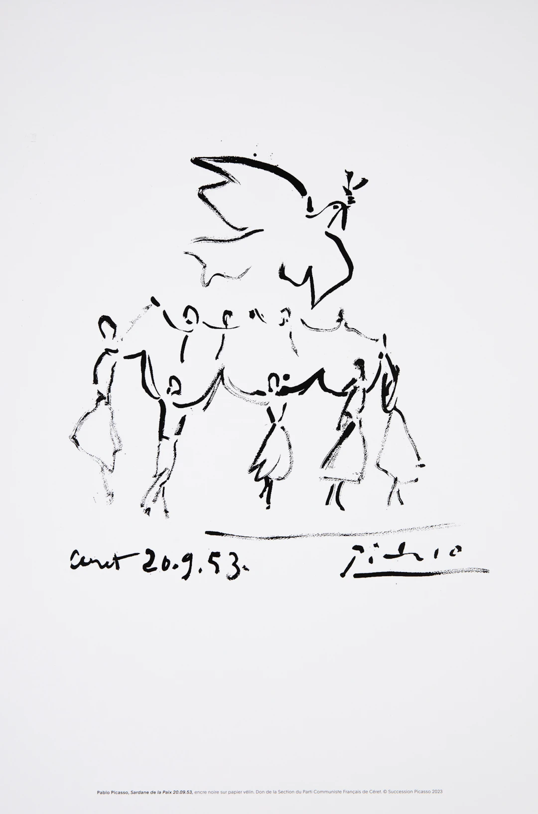 Pablo PICASSO : Sardane de la paix - Lithographie signée